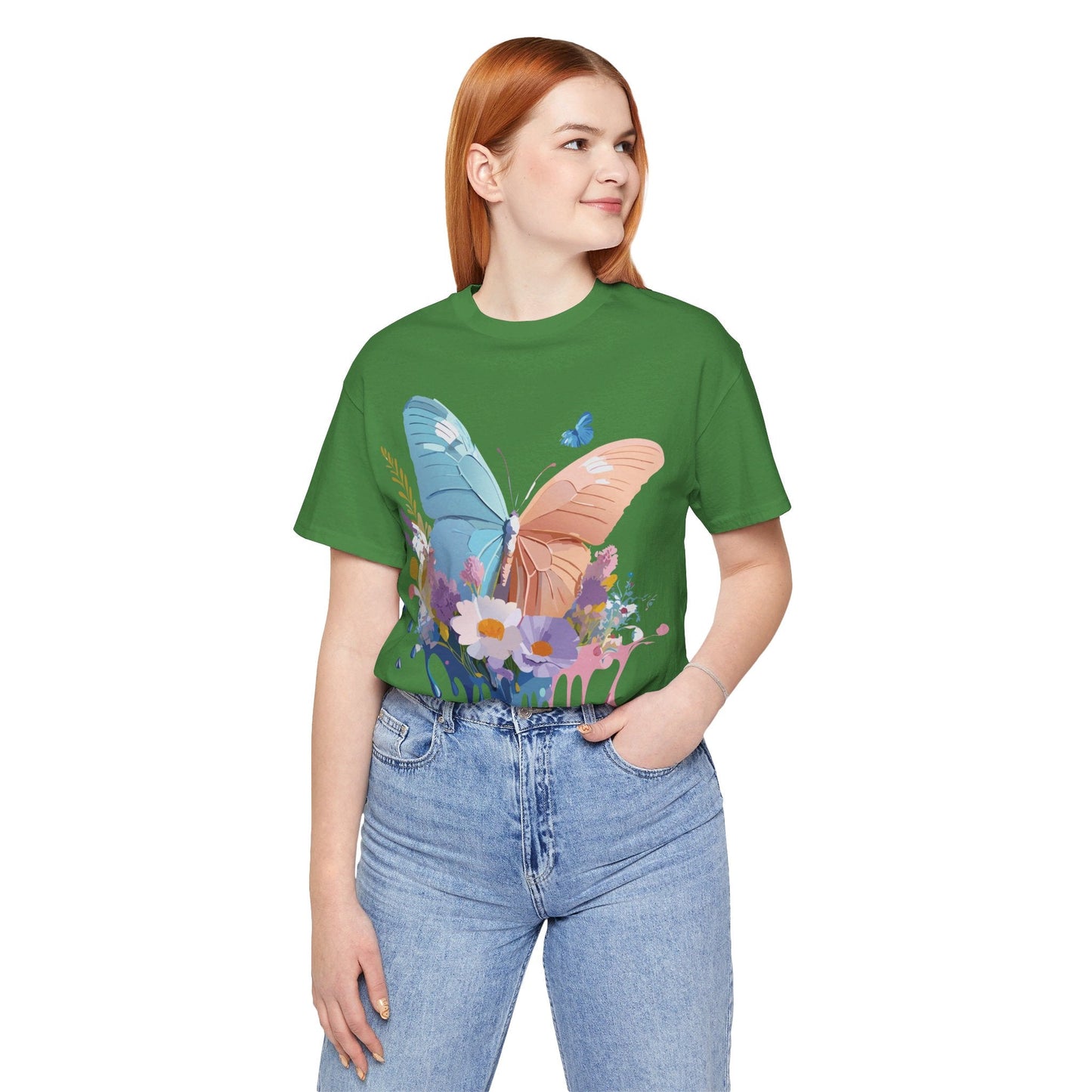 Butterfly Graphic Tee Adelpha Unisex Short Sleeve Art Design