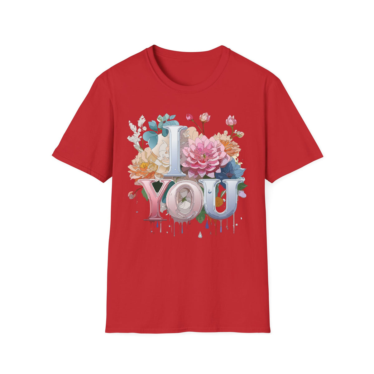 Floral "I Love You" Tee | Floral Lettering T-Shirt