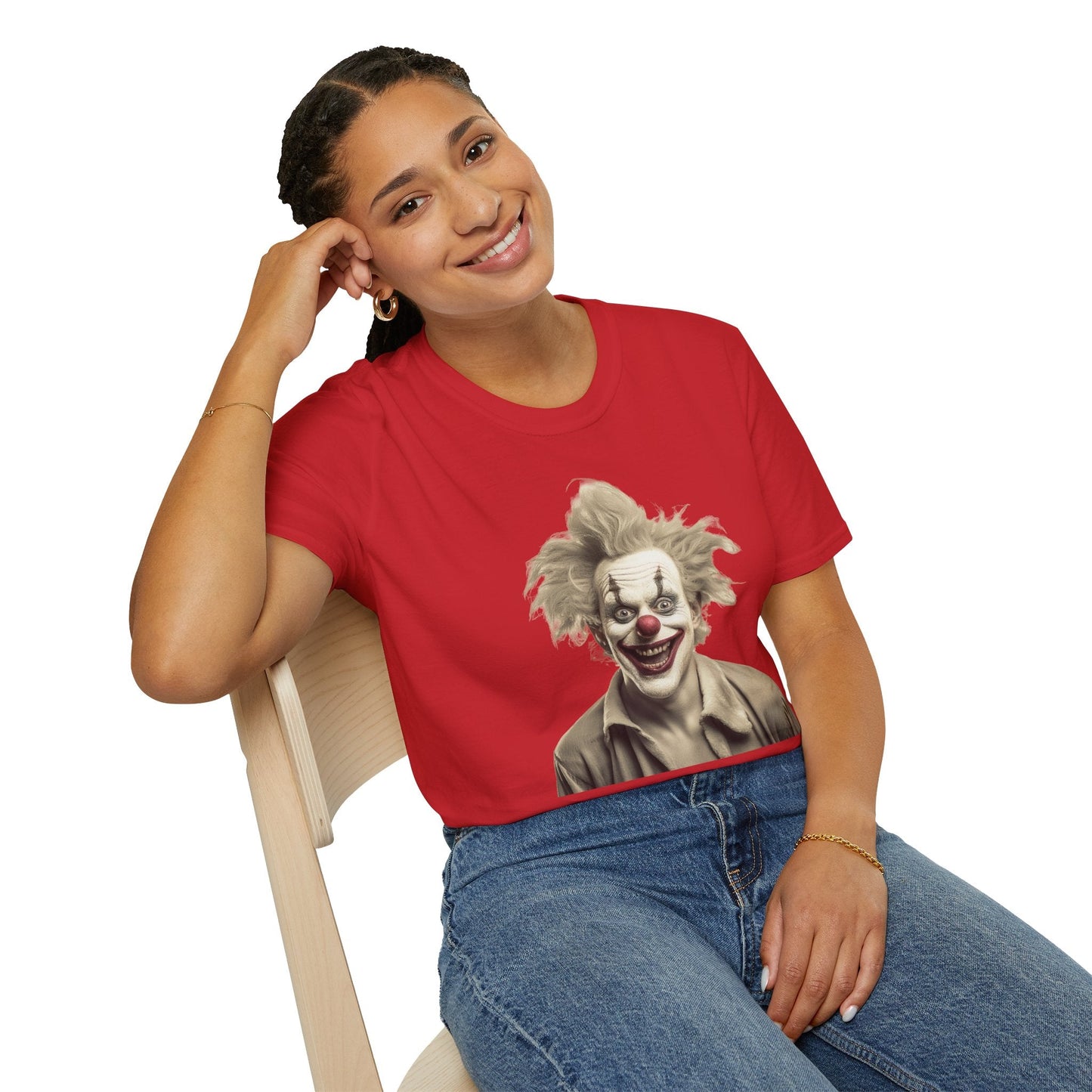 Clown Shirt Unisex T Shirt Funny Man Circus Shirt Scary Man Shirt Softstyle Gildan 64000