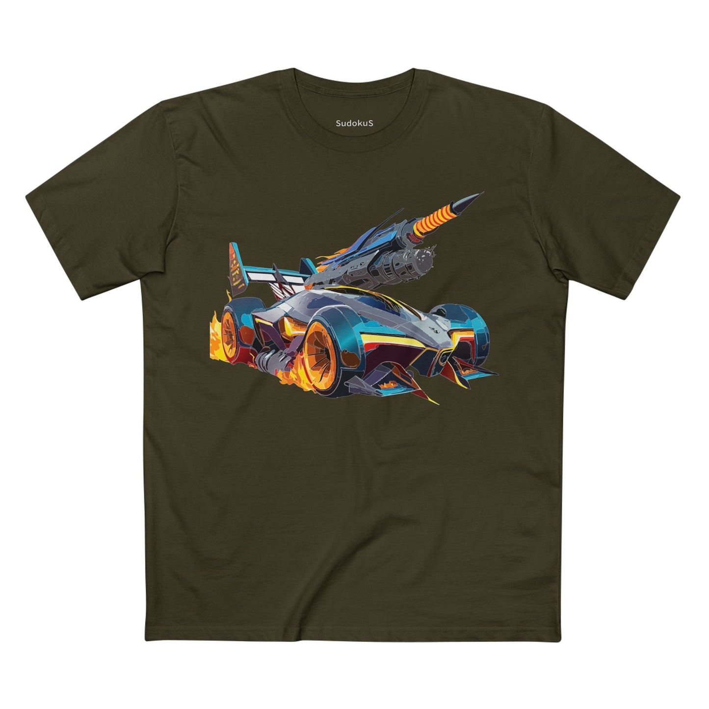 Car Graphic Unisex 100 Cotton Staple Tee 5