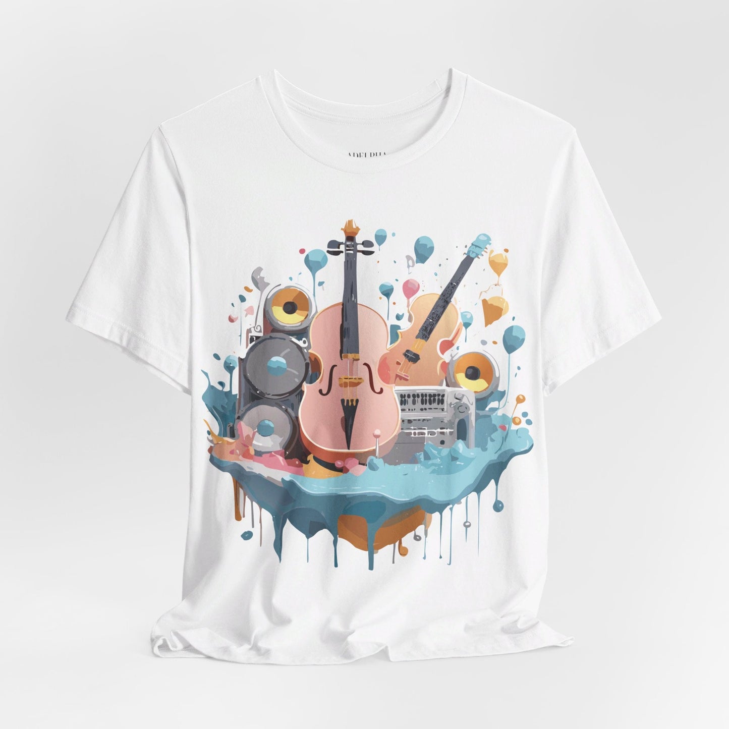 Adelpha Vintage Inspired Music Graphic T Shirt Unisex Jersey Short Sleeve Tee Artwork