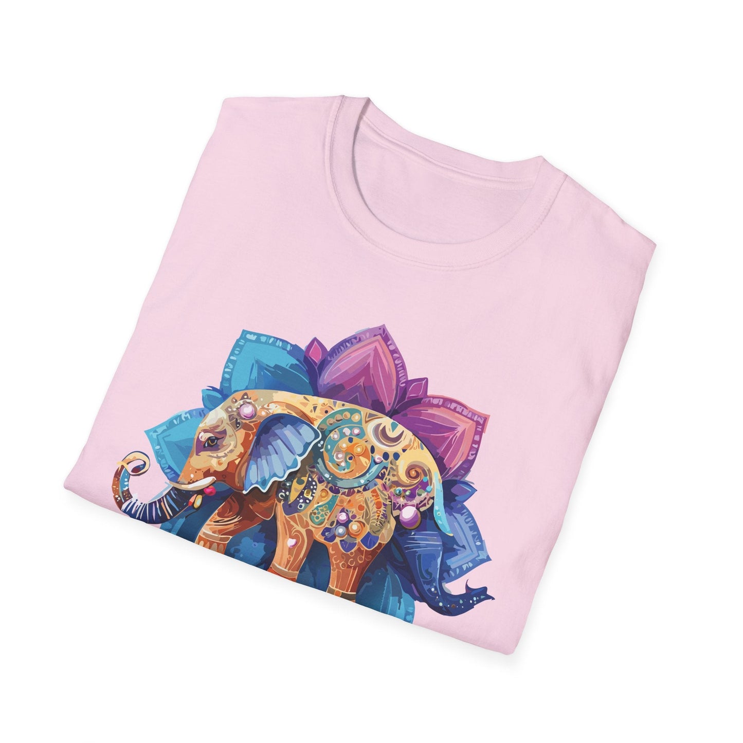 Unisex Elephant T Shirt Softstyle Gildan 64000 Cotton Tee For Animal Lovers And Collectors