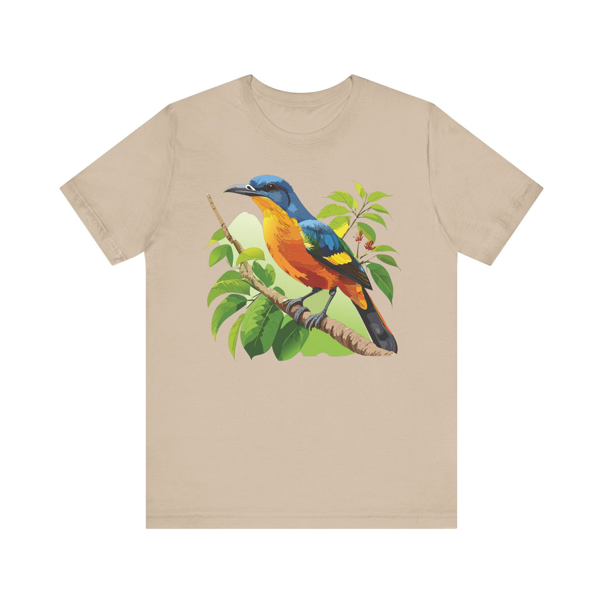 Bird Graphic Unisex Cotton Bella+Canvas Tee with Art Animal Design ab60