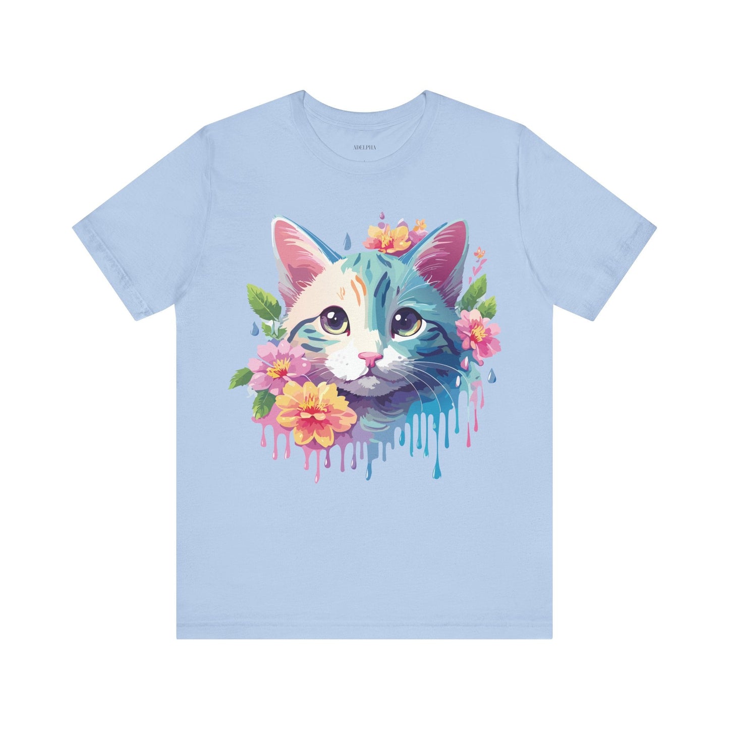 Cat Graphic Tee Unisex Shirt Adelpha Vintage Inspired Short Sleeve