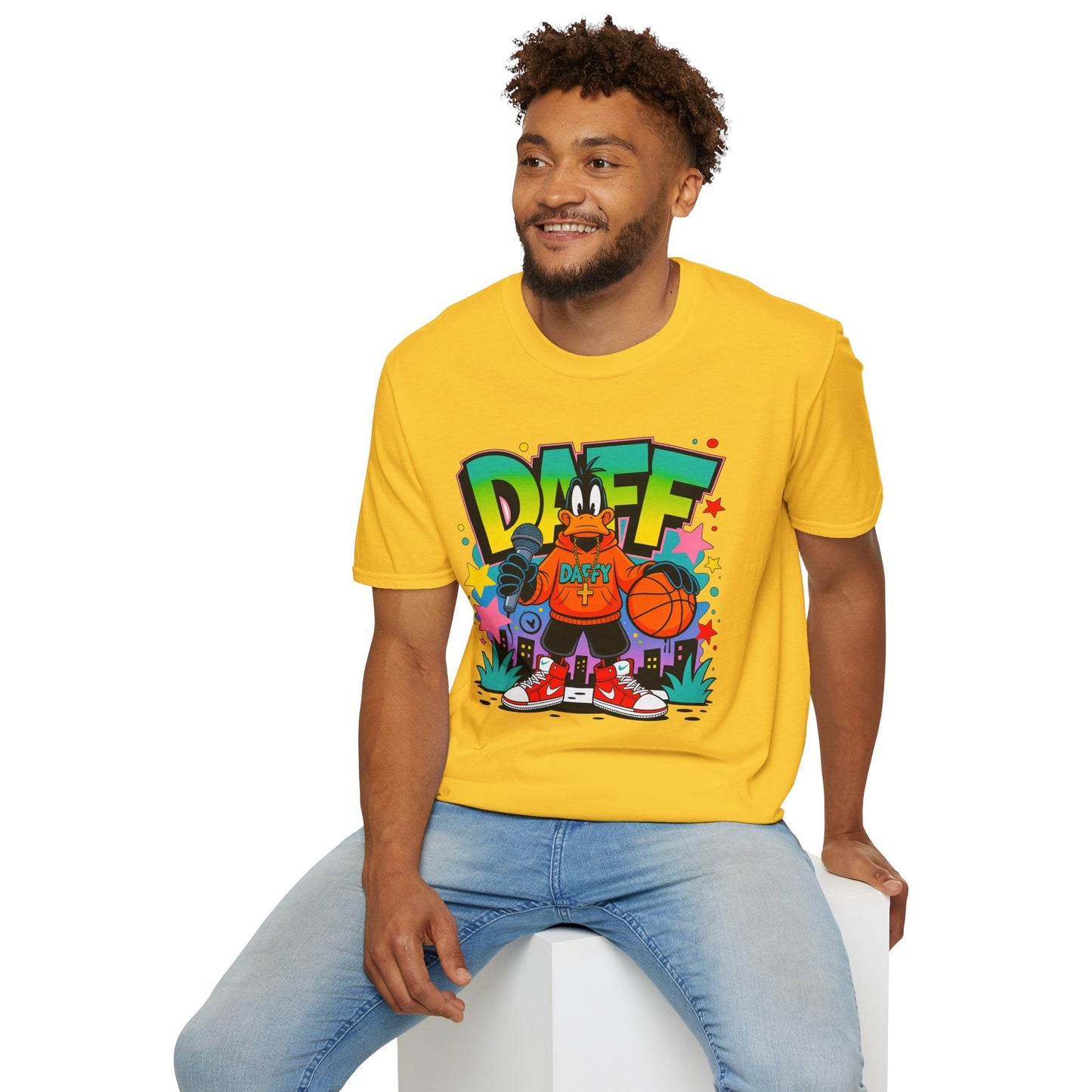 Unisex Cartoon T Shirt With Animation Design Funny Animals Tee Gildan Softstyle 64000
