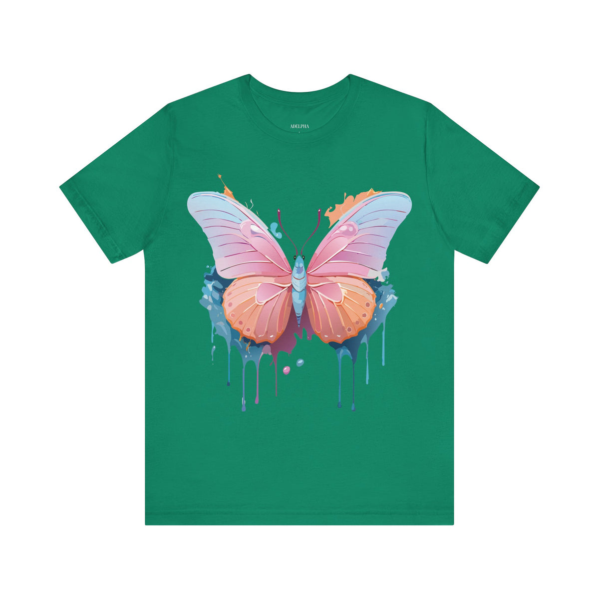 Butterfly Graphic Unisex Cotton Bella+Canvas Tee with Art Design n53