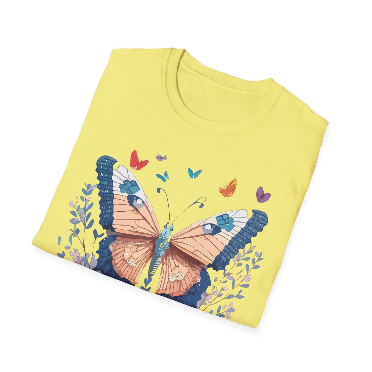 Unisex Butterfly Shirt Monarch Design Gildan Softstyle 64000 Short Sleeve Tee For Men And Women