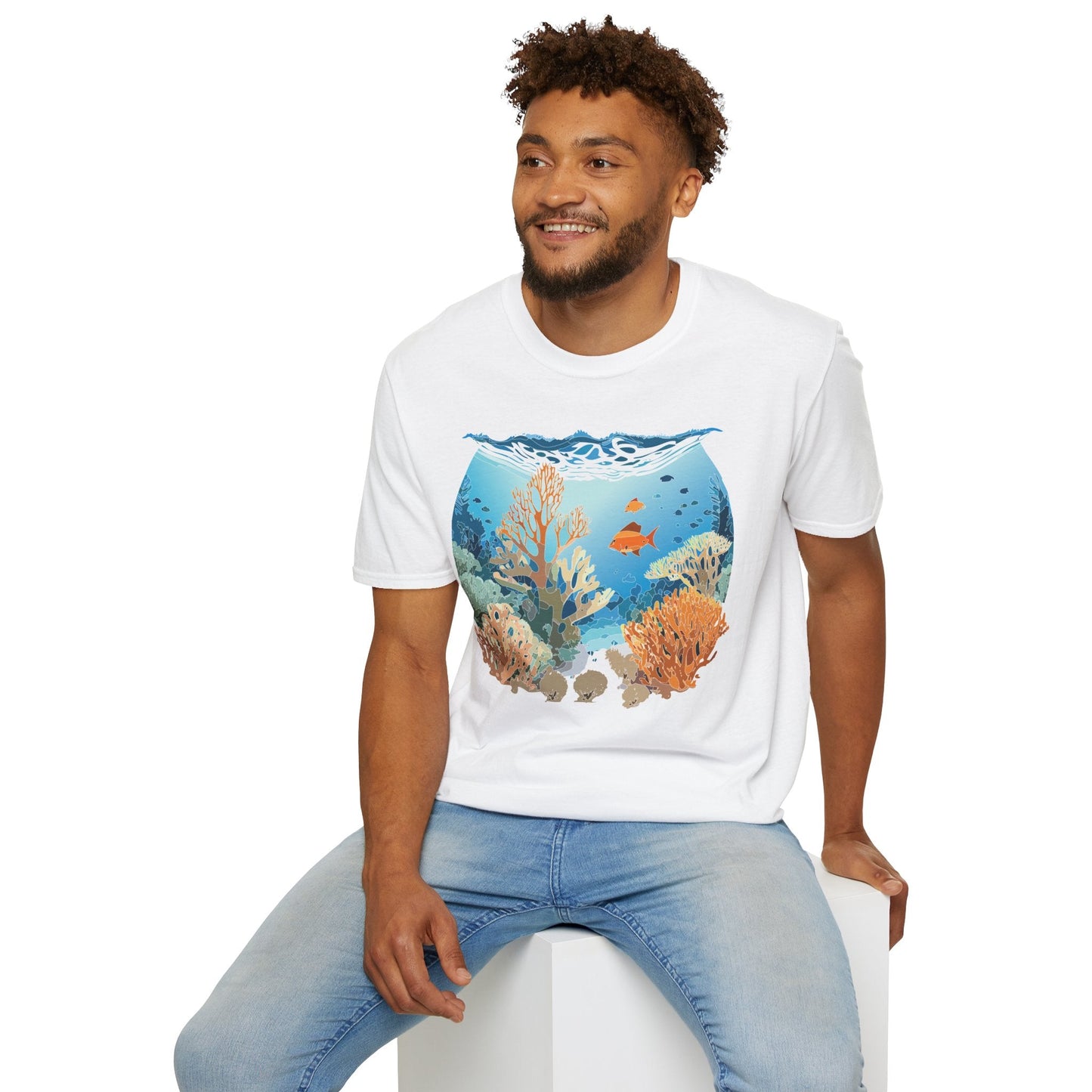 Ocean Tee Shirt Unisex Gildan Softstyle Cotton Tee Shirt 64000 Lightweight Breathable Comfort