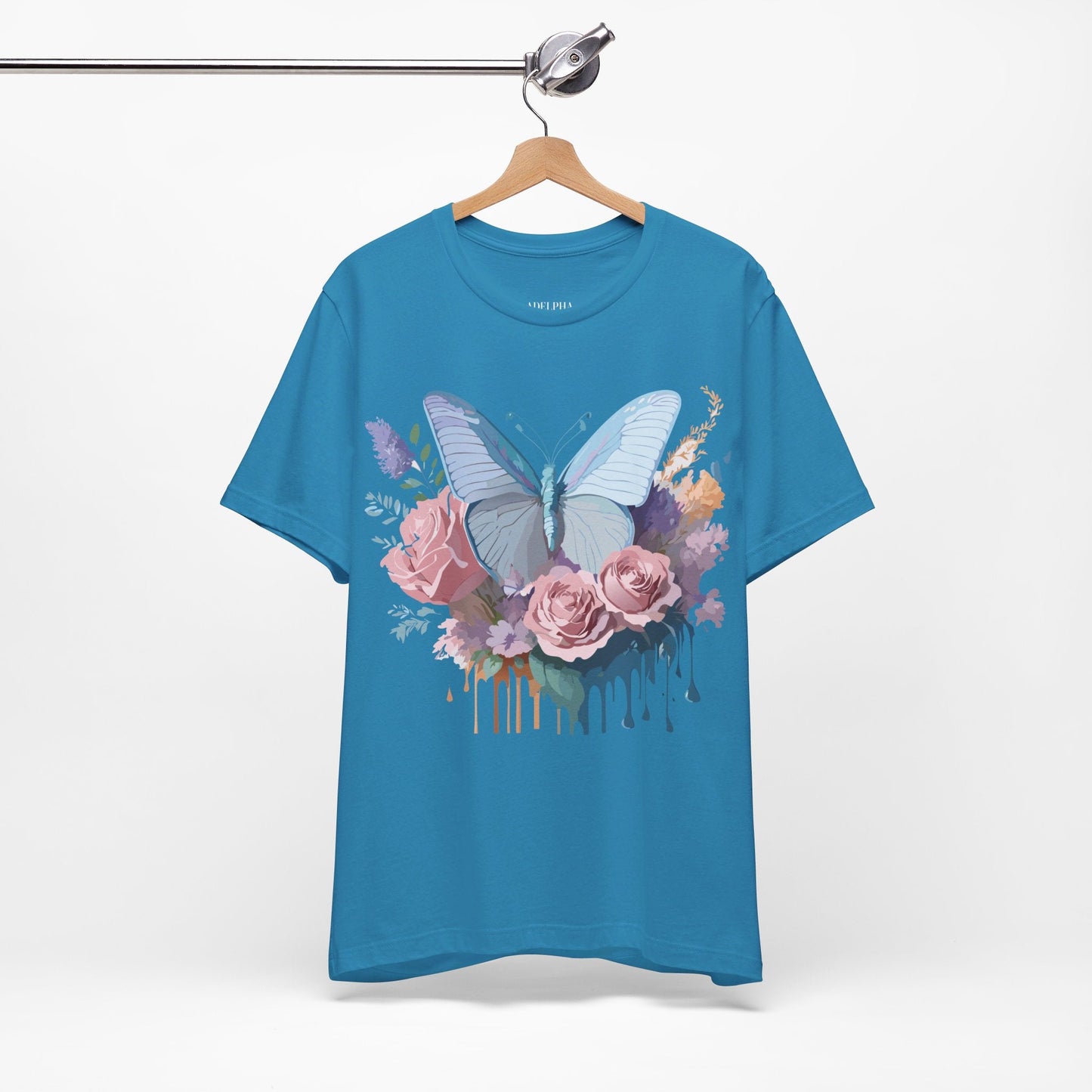 Butterfly Graphic Tee Unisex Jersey Short Sleeve Adelpha Vintage Art Design