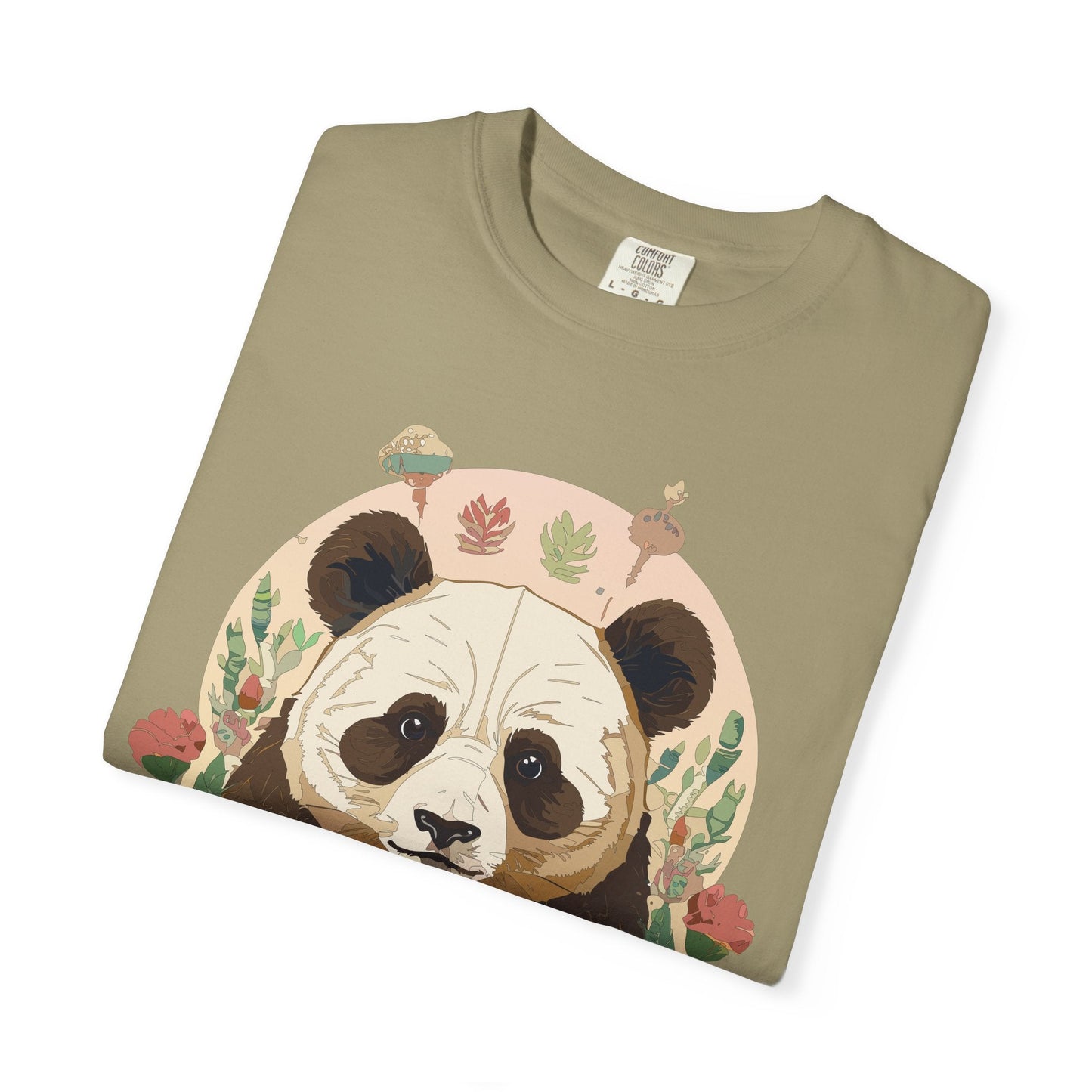Panda Portrait Graphic T-Shirt Unisex Cotton Floral Animal Art Tee p2