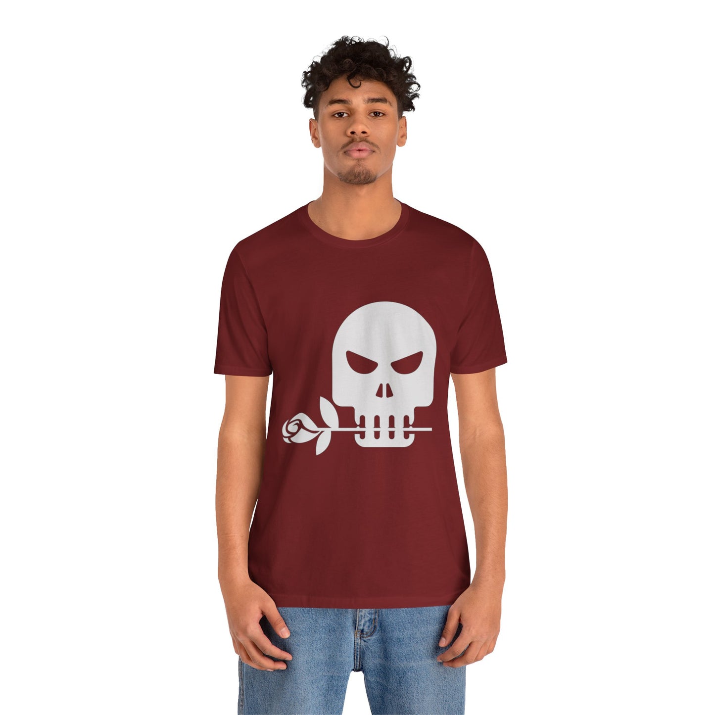 Unisex Cotton Tee Shirt with Skull