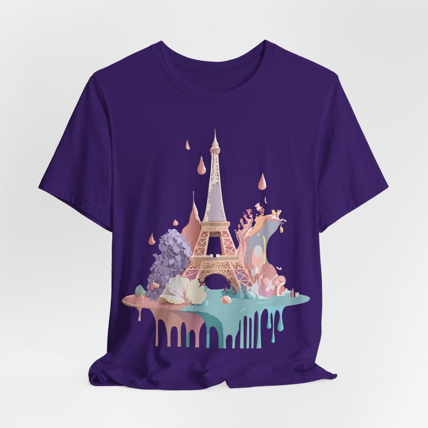 Paris Graphic Tee Unisex Short Sleeve Shirt With Vintage Inspired Adelpha Artwork