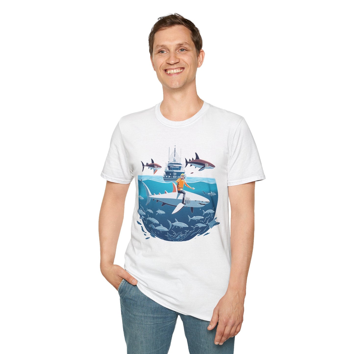 Ocean Graphic Unisex Softstyle Cotton Tee 3