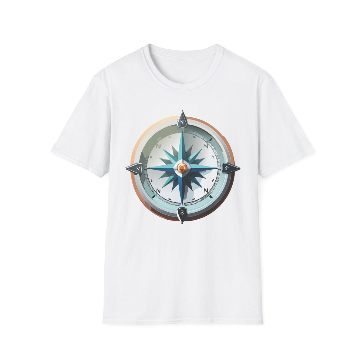 Vintage Compass Tee | Nautical Compass T-Shirt, Adventure Travel Graphic Design Unisex 100 Cotton Gildan T-Shirt