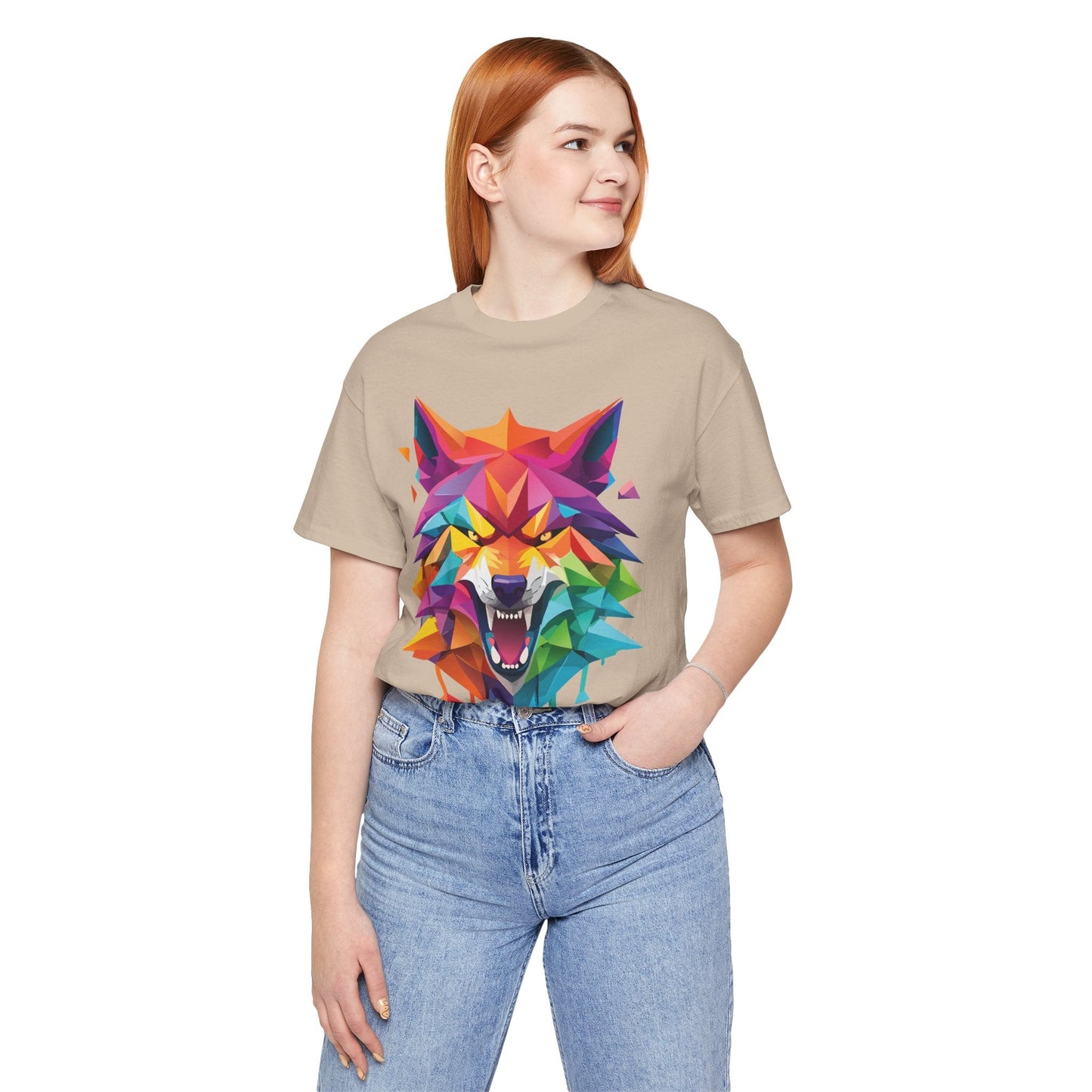Unisex Animal Shirt With Art Design And Wild Animals Print Tee Short Sleeve Premium
