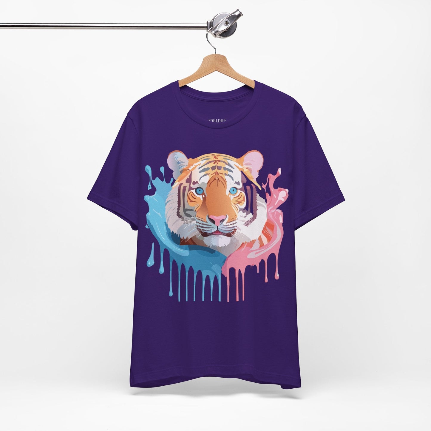 Adelpha Tiger Graphic Tee Premium Unisex Jersey Short Sleeve With Vintage Artwork