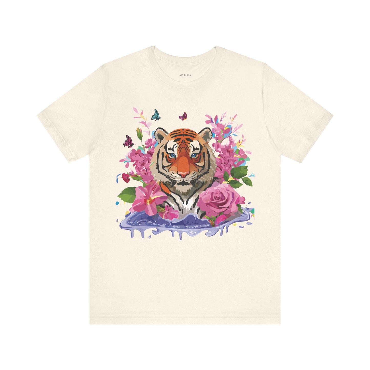 Tiger Graphic Unisex 100 Cotton Vintage Art with Animal Tee 11
