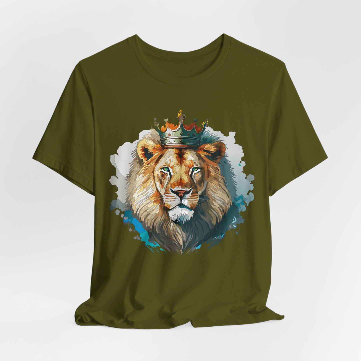 Unisex King Lion Tee, Animal Shirt, Tee Shirt with Lion, Crown T-Shirt, Animal King Tees, Crown Shirt, Safari T-Shirt 3