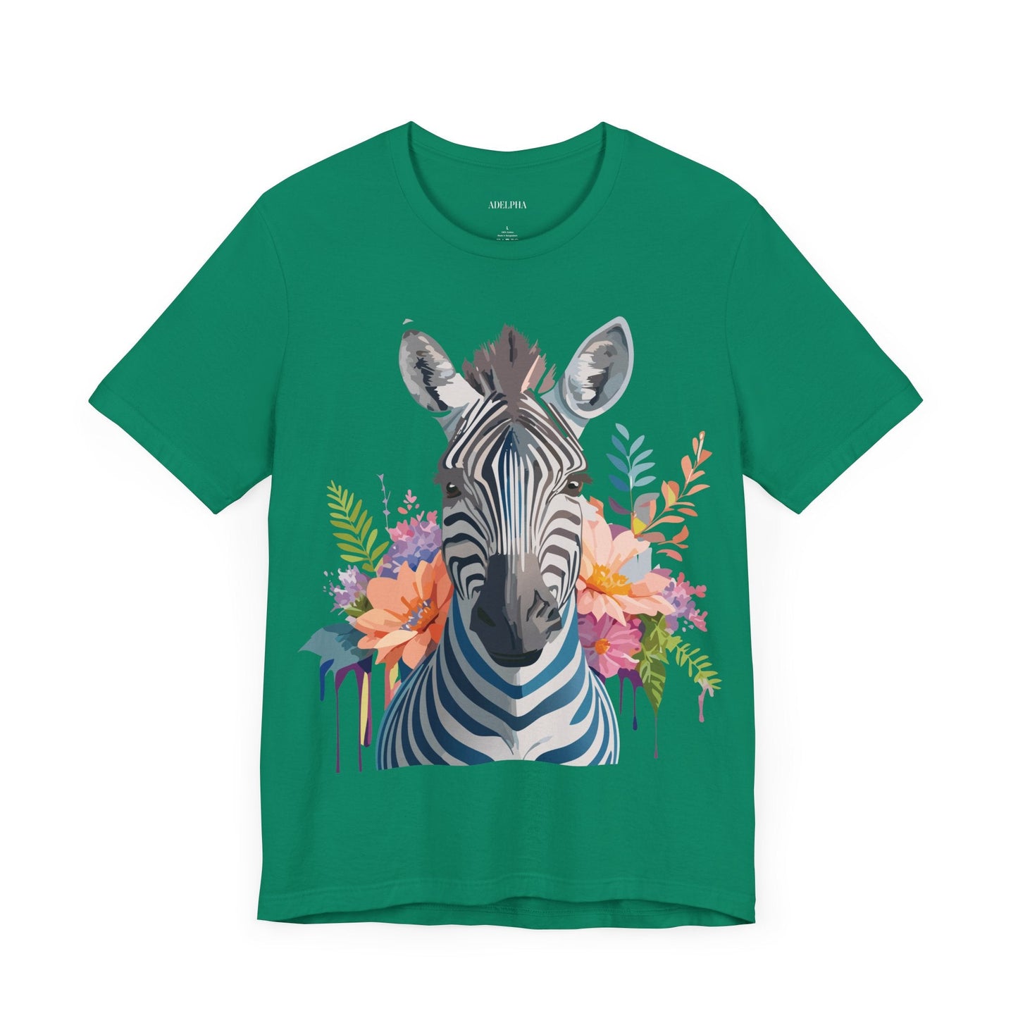Zebra Graphic Unisex 100 Cotton Vintage Animal Art T-Shirt 1