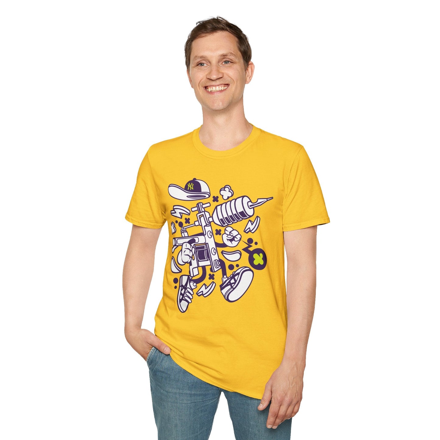 Cartoon Animation T Shirt Funny Tee Shirt Unisex Gildan Softstyle 64000 100 Percent Ring Spun Cotton