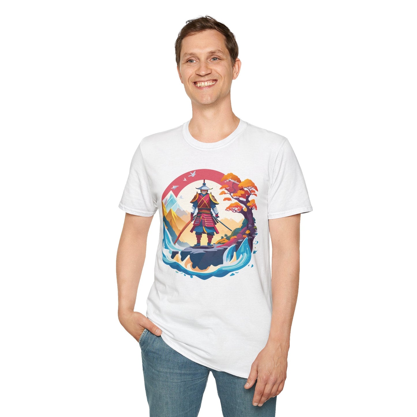 Samurai Shirt Gildan Softstyle 64000 Ring Spun Cotton Unisex Tee For Everyday Comfort