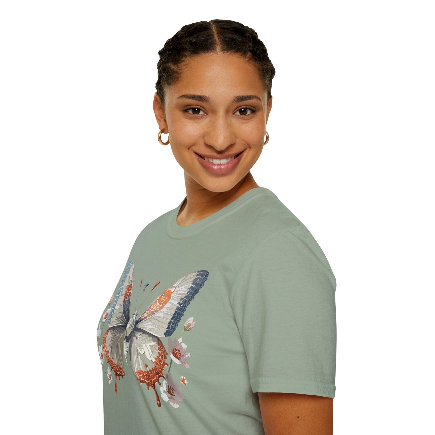 Butterfly Shirt Unisex Short Sleeve Cotton Tee Monarch Design For Men Women Comfort