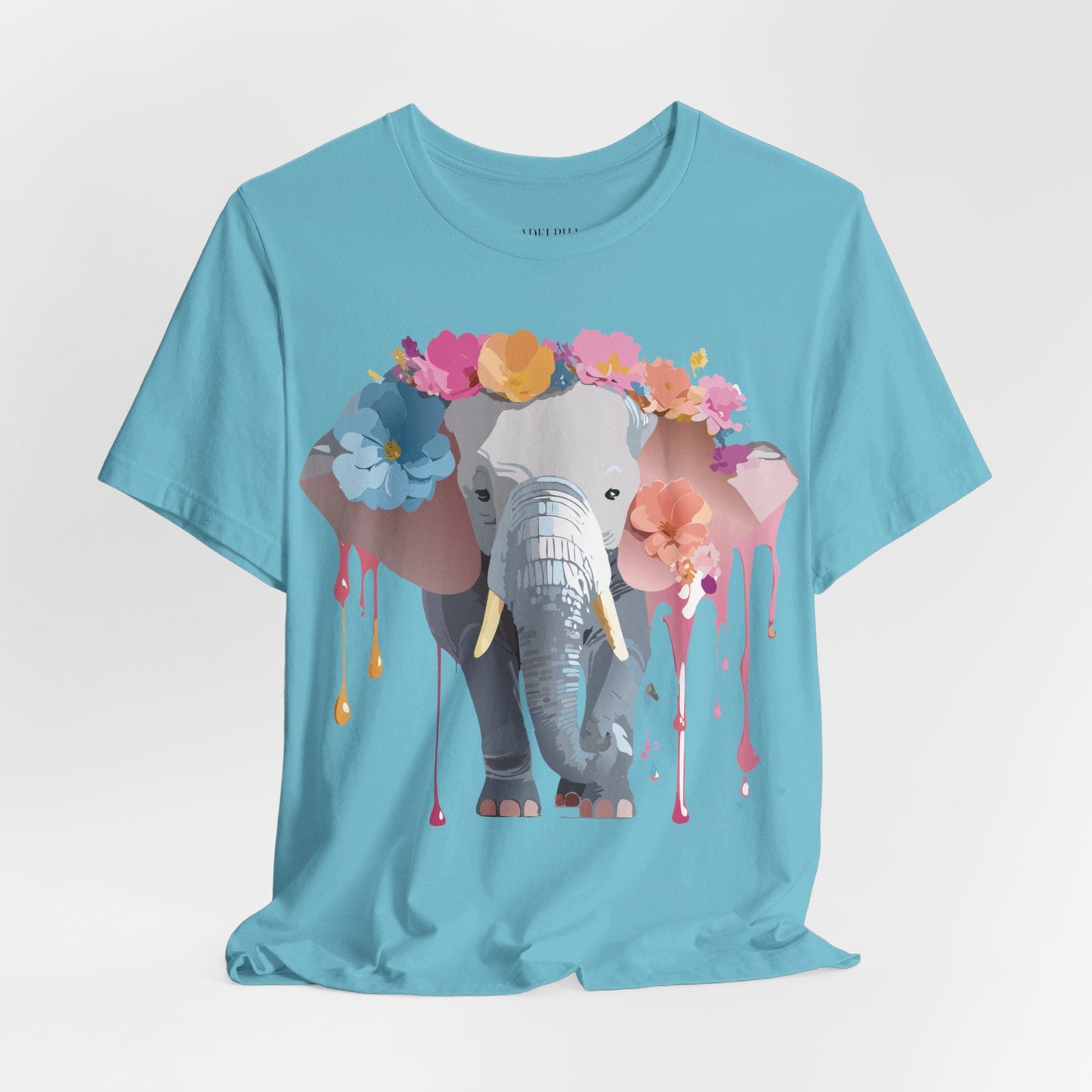 Adelpha Elephant Graphic Tee Unisex Short Sleeve Jersey Shirt With Vintage Artwork