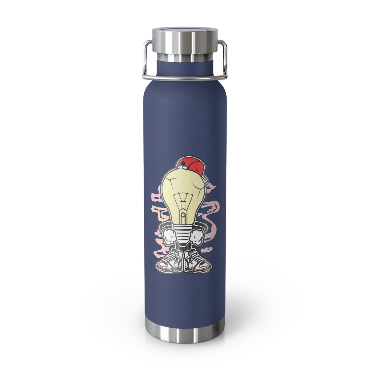 22oz Copper Insulated Water Bottle with Cartoon Design - CV97