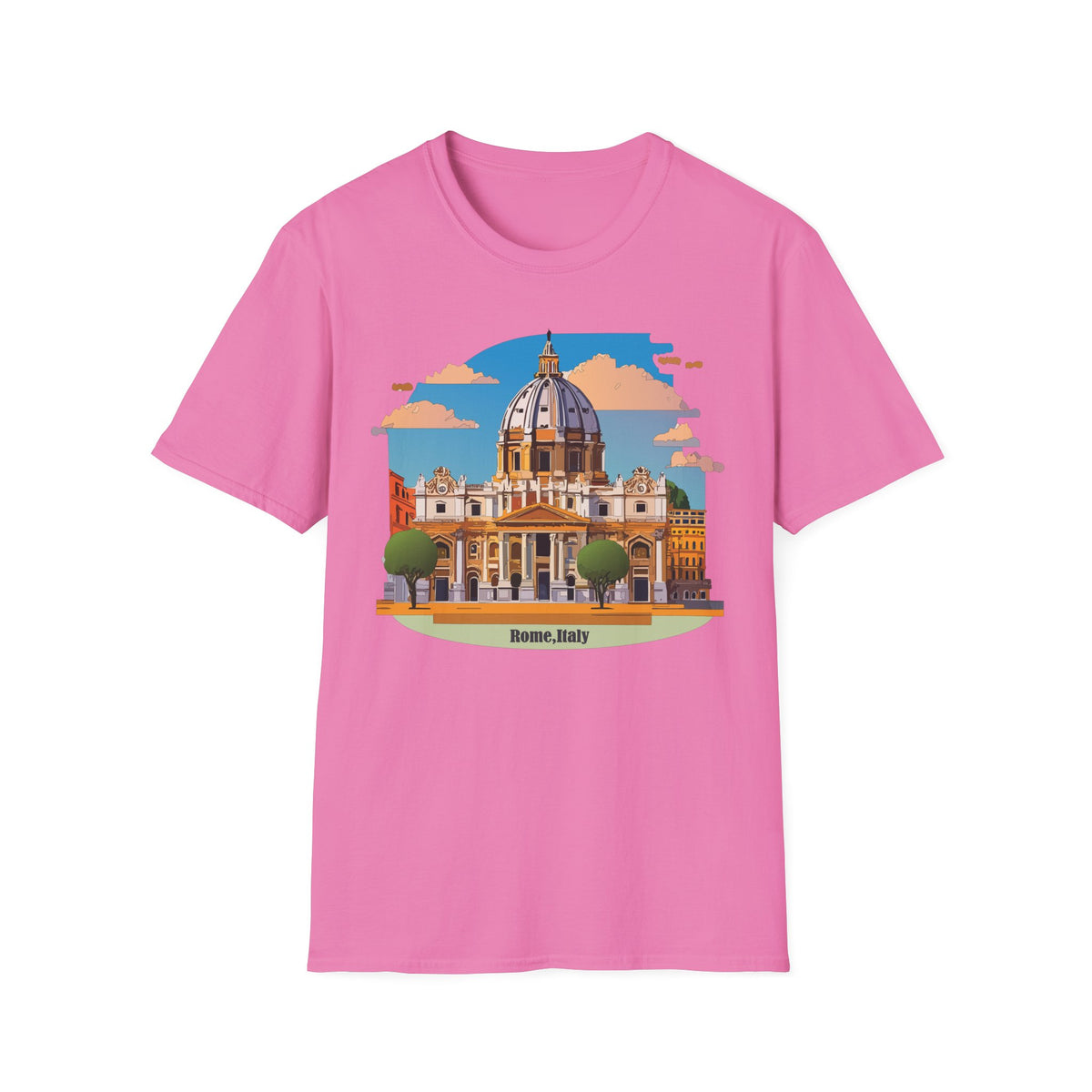 St. Peter's Basilica Illustration T-Shirt | Rome Landmark Tee