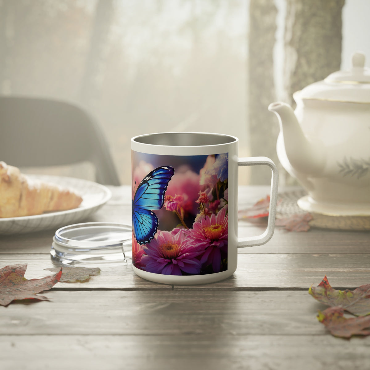 28 Art Design Insulated Coffee Mug Clear Lid 10oz Insulated Coffee Mug 10oz