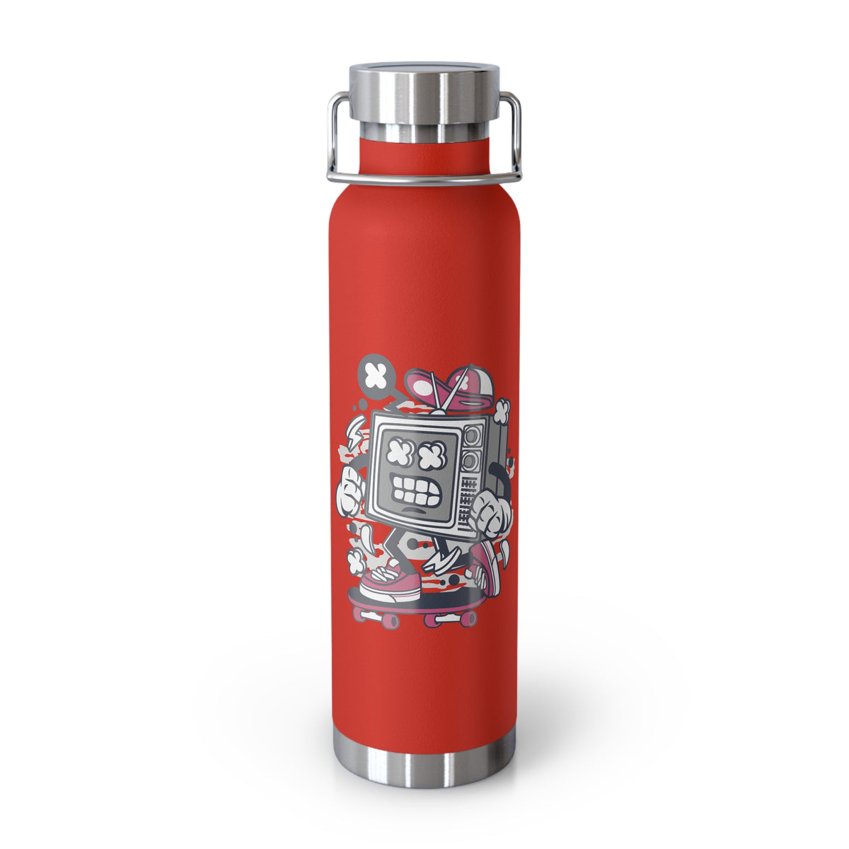 22oz Copper Insulated Water Bottle with Cartoon Design - CV41