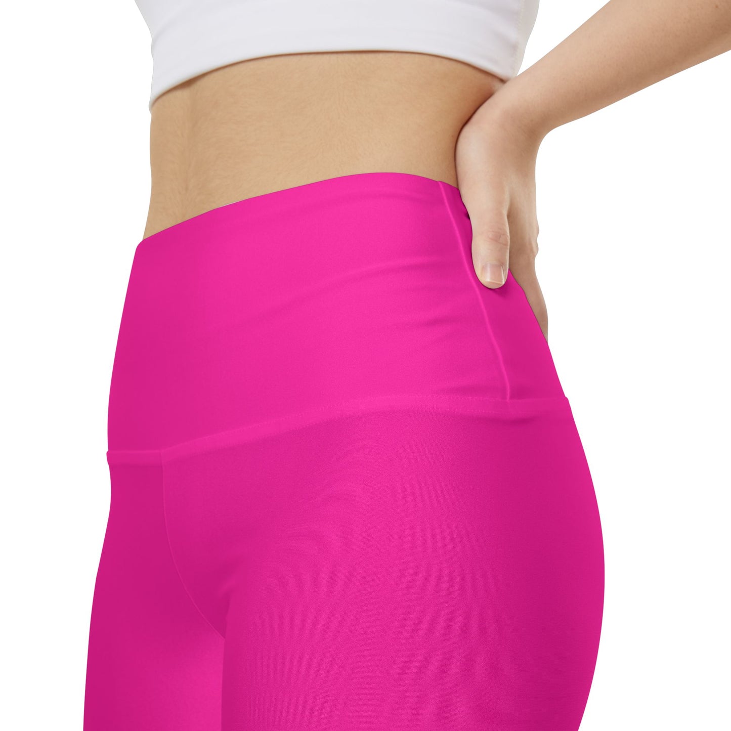 Brilliant Rose Women's Hot Pink Workout Bike Shorts - High-Waist Activewear