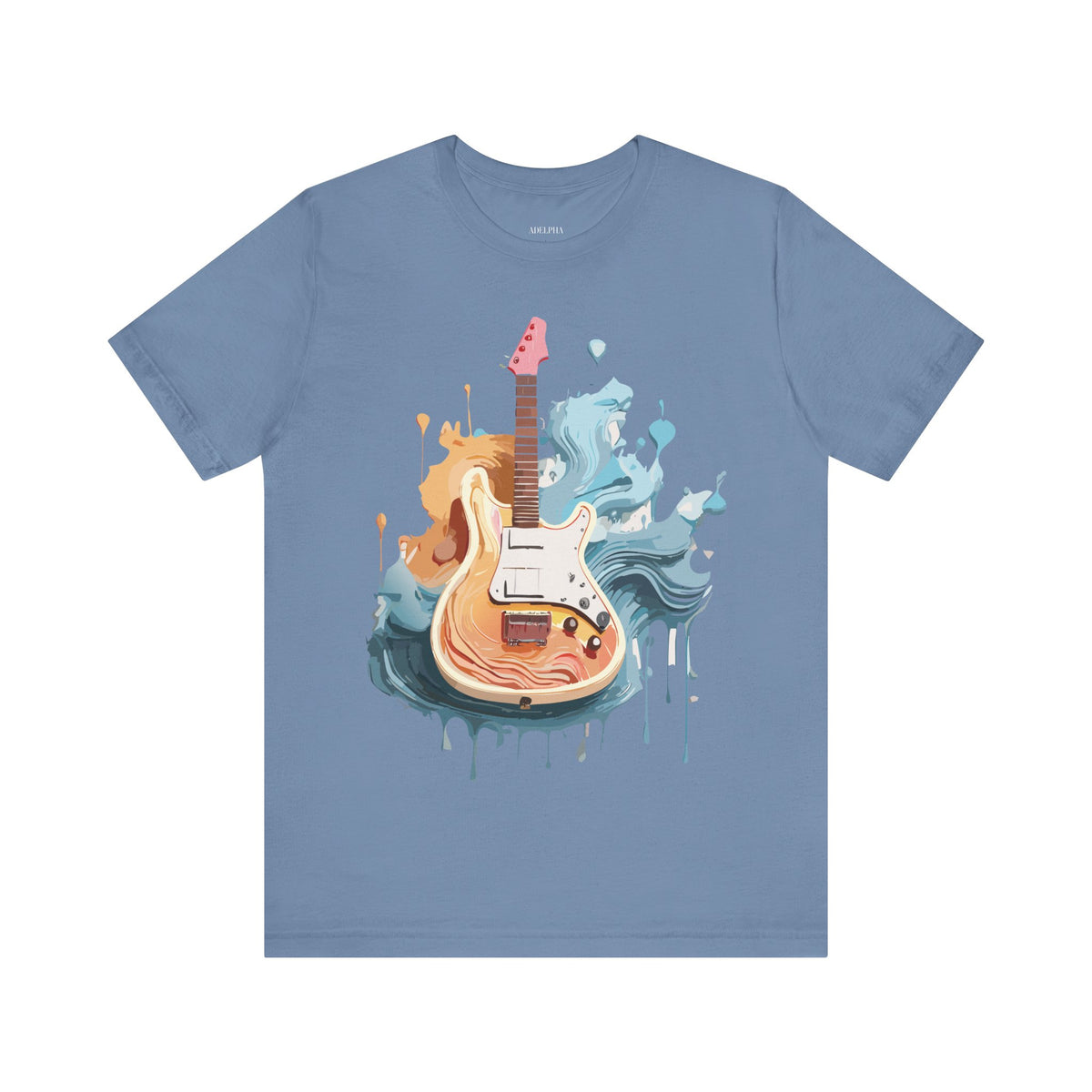 Music Graphic Unisex Cotton Bella+Canvas Tee with Art Design n160