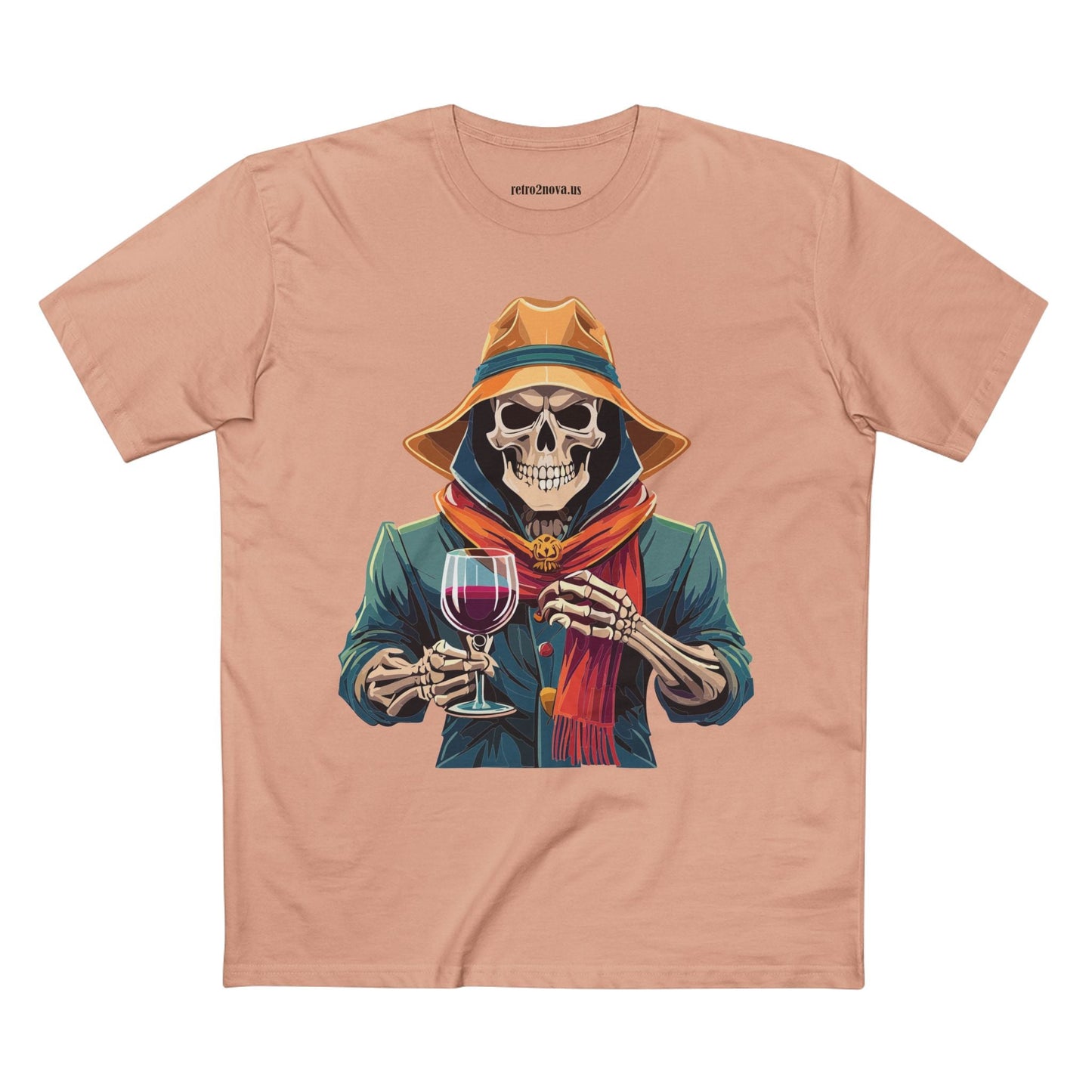 Skull Shirt Unisex Skeleton Tee Premium Cotton Art Design By Retro2Nova Original Artwork