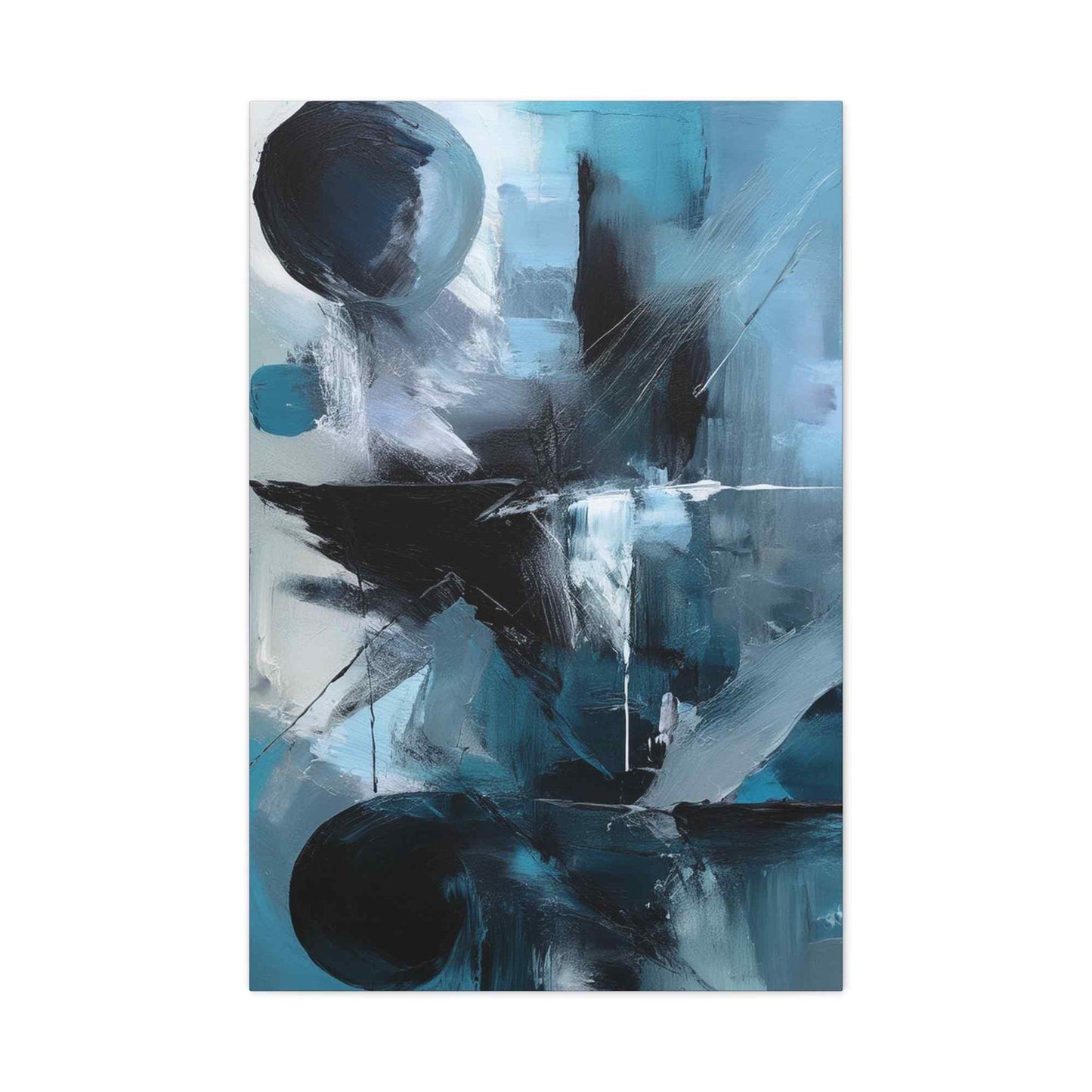 Blue Abstract Painting Print Canvas 20x24,20x30,24x30, 24x32,24x36,30x40, 32x48,36x48,40x60 Pine-Wood Inner Frame ABS-29