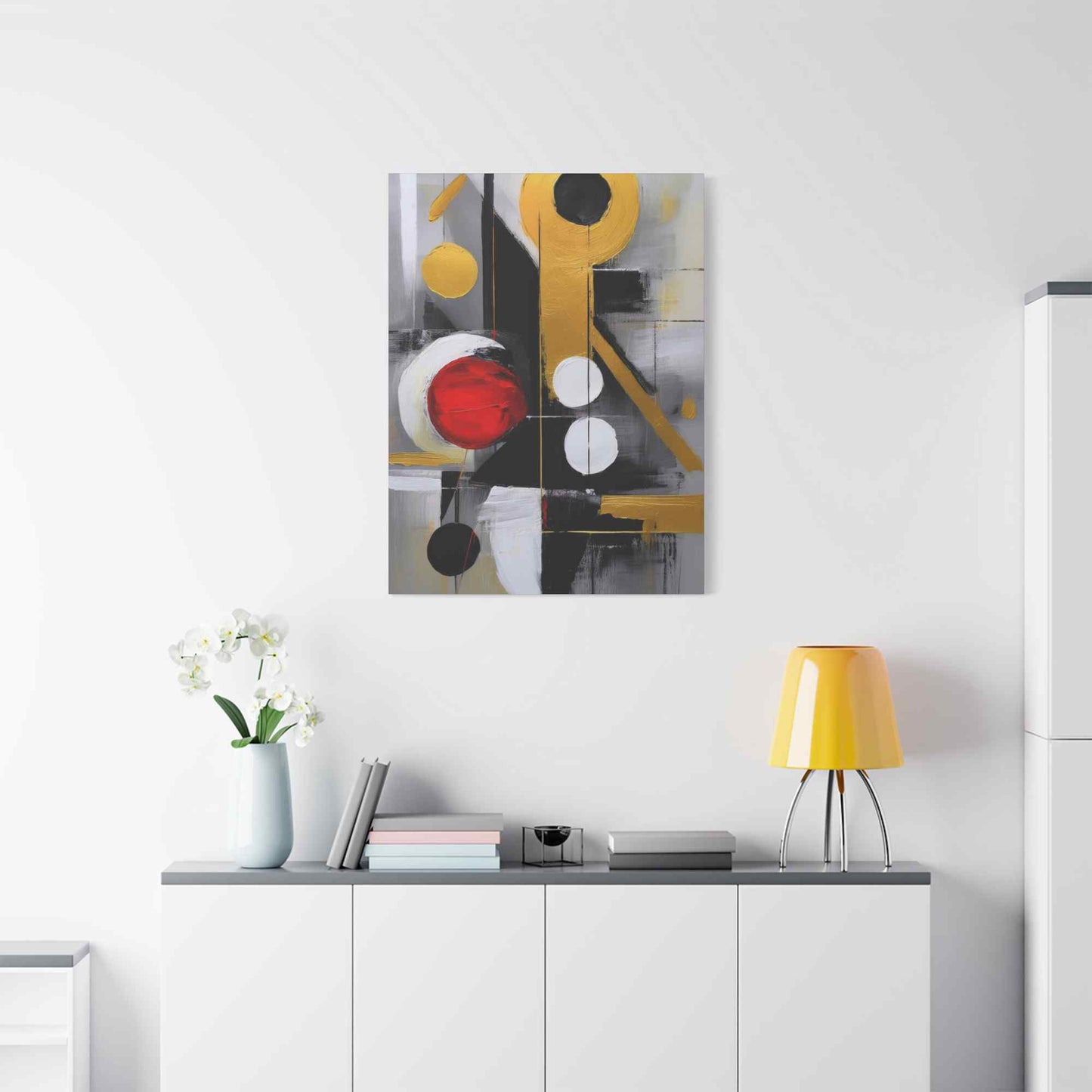 Red Abstract Painting Print Canvas 20x24,20x30,24x30, 24x32,24x36,30x40, 32x48,36x48,40x60 Pine-Wood Inner Frame ABS-24
