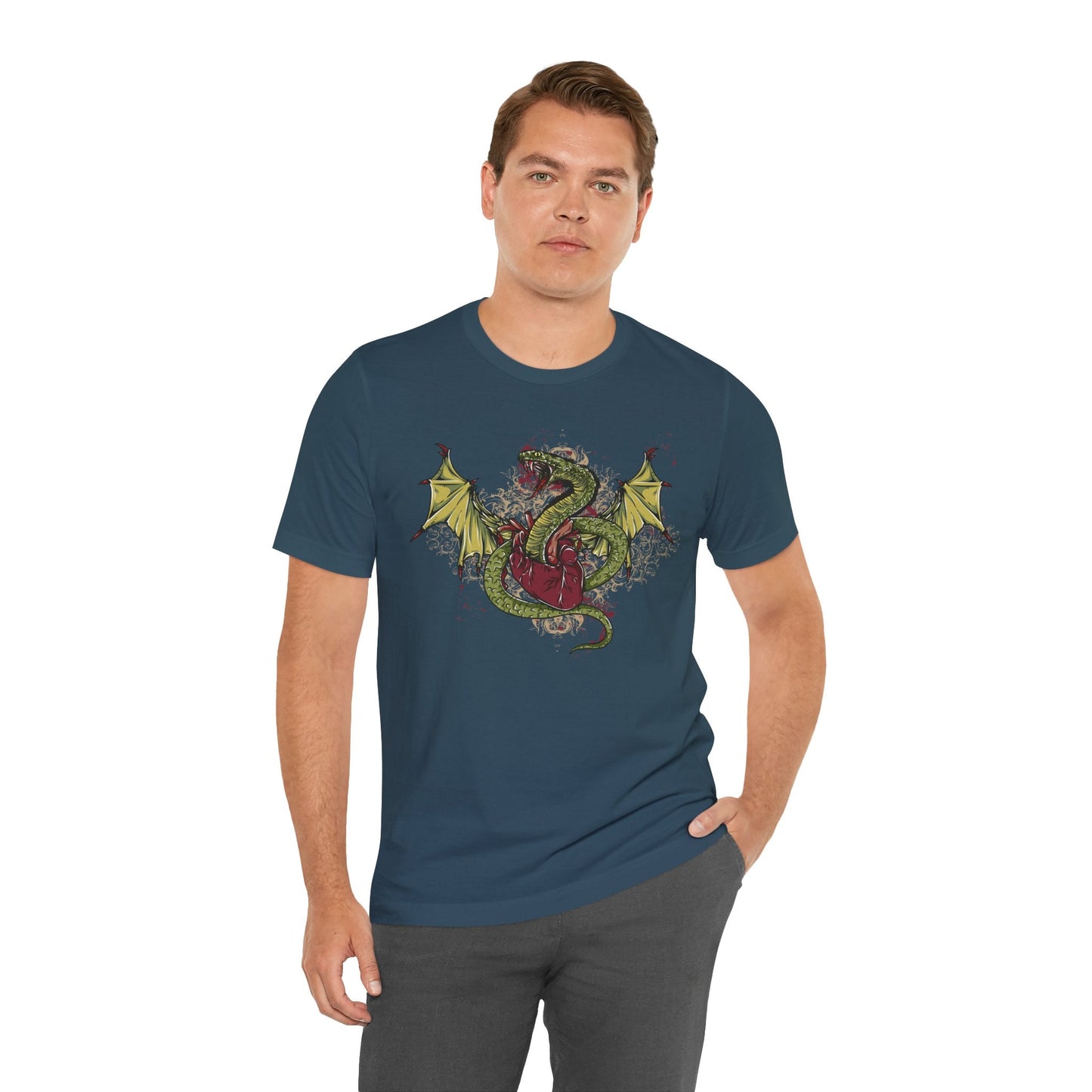 Dragon Illustration Graphic Unisex Cotton T-Shirt r29