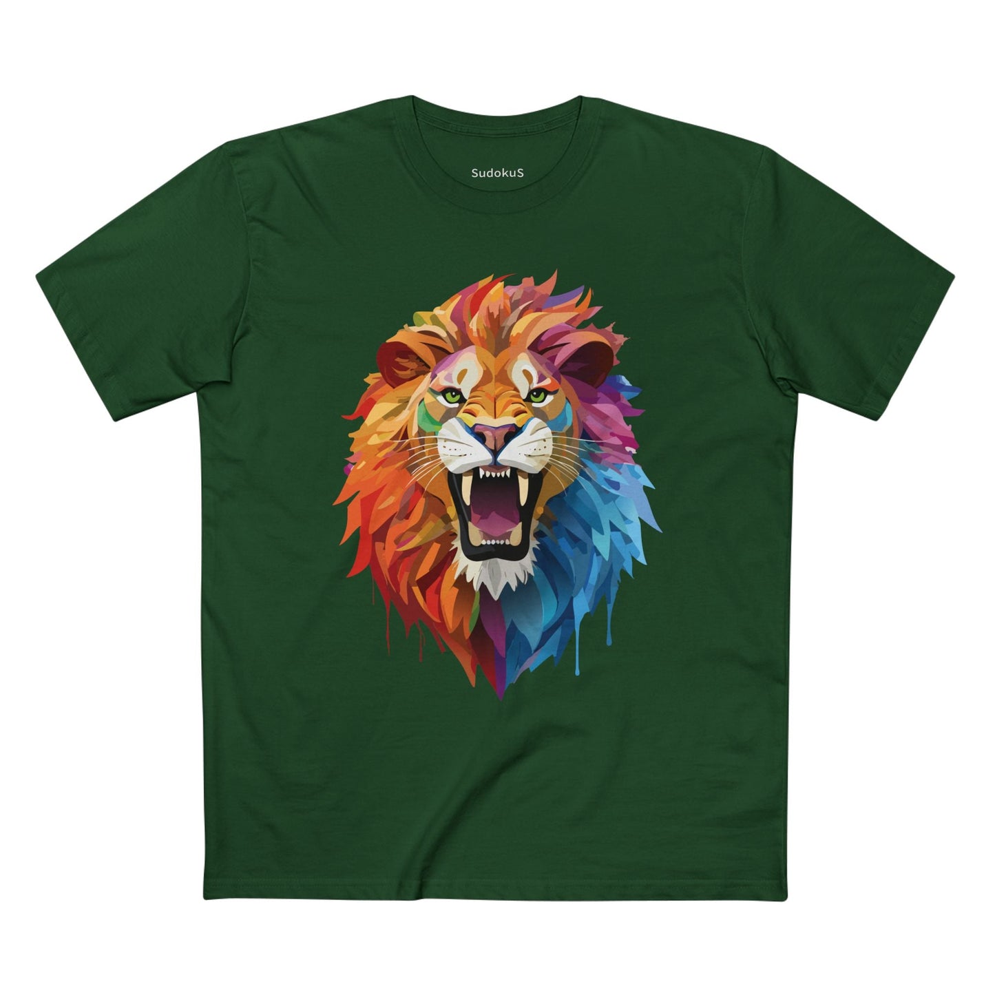 Lion Graphic Unisex 100 Cotton Staple Tee with Animal Design Artwork 28