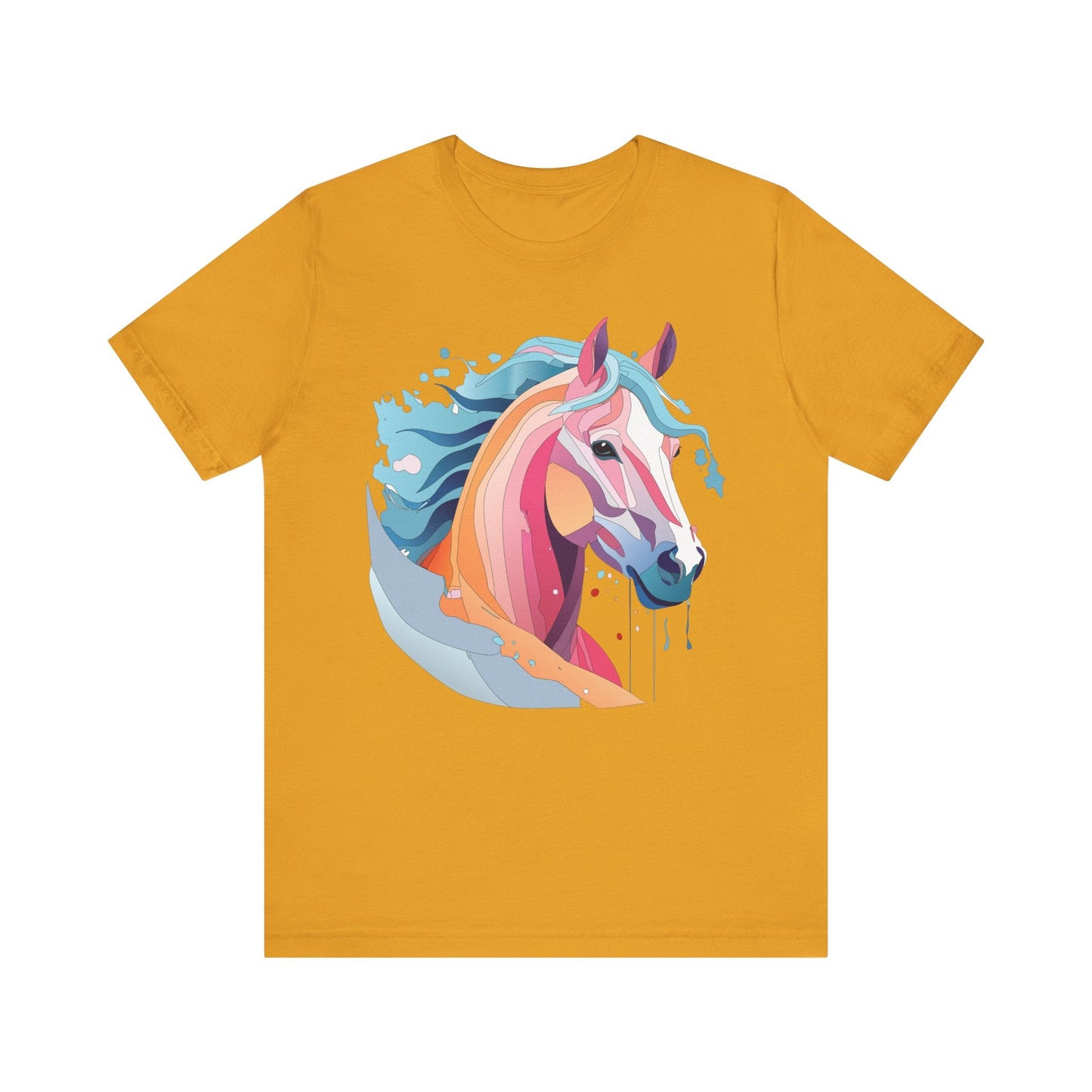 Unisex Animal Tee Shirt With Art Design Wild Animals Short Sleeve Premium Comfort Fit