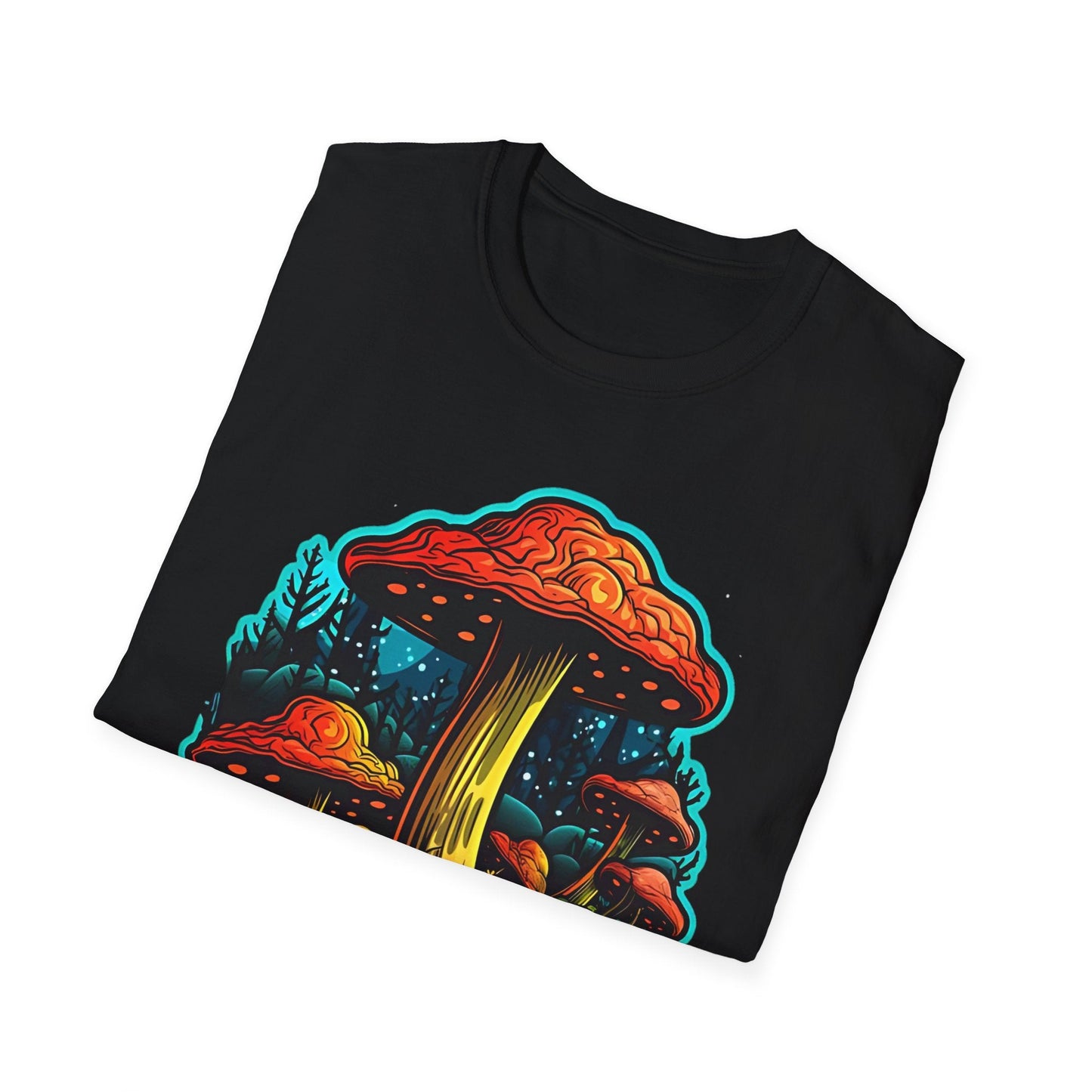 Mashroom Tee Shirt Unisex Softstyle 64000 With Funny Mashroom Fungus Graphic Design