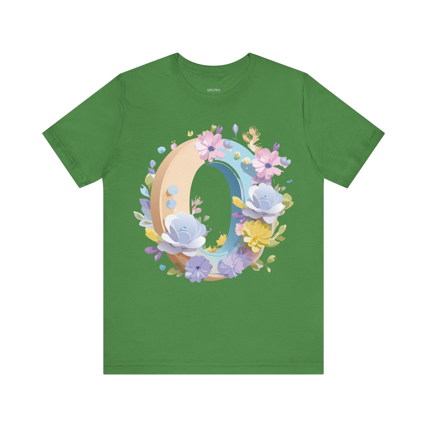 Letter O Unisex Graphic Tee With Vintage Inspired Art Jersey Short Sleeve