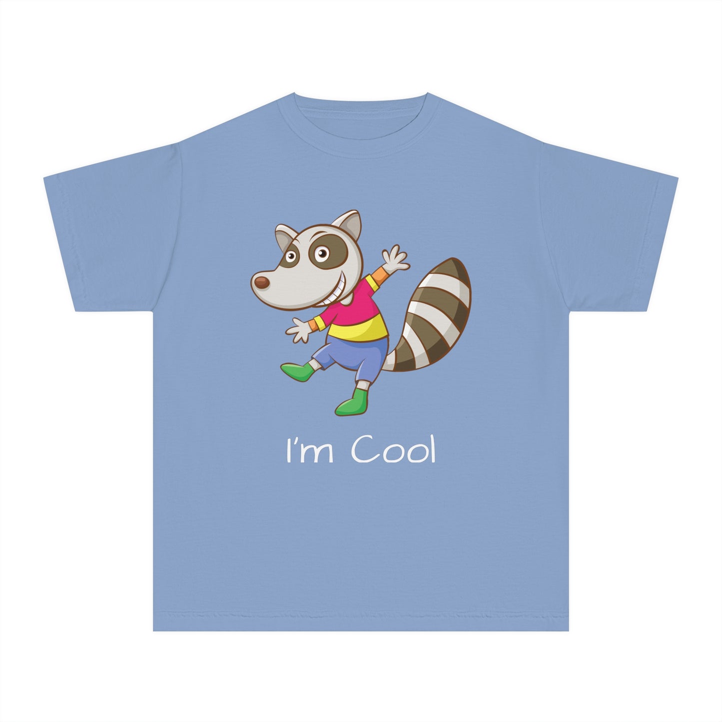 Youth Tee Shirt with Cool Raccoon