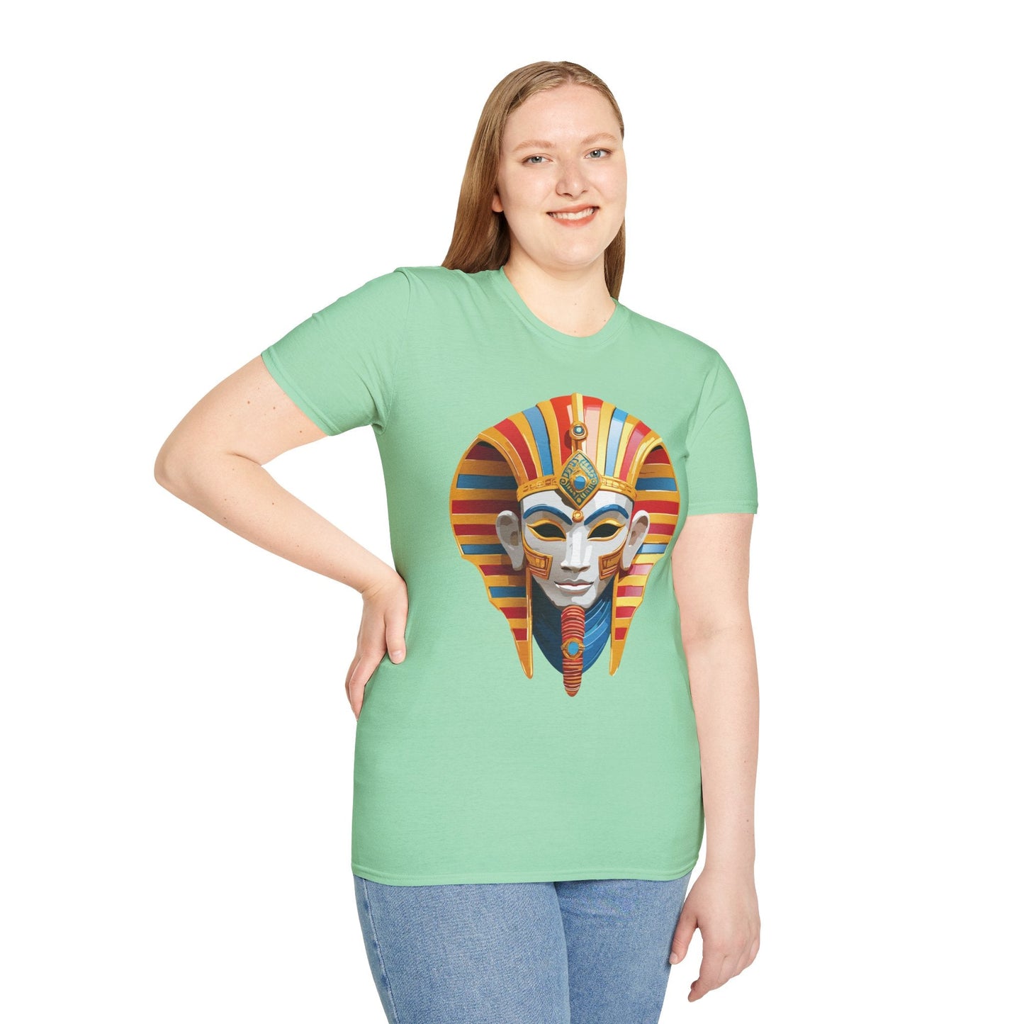Mask Tee Shirt Unisex Art Design Masquerade Tee Gildan Softstyle 64000 Lightweight Cotton