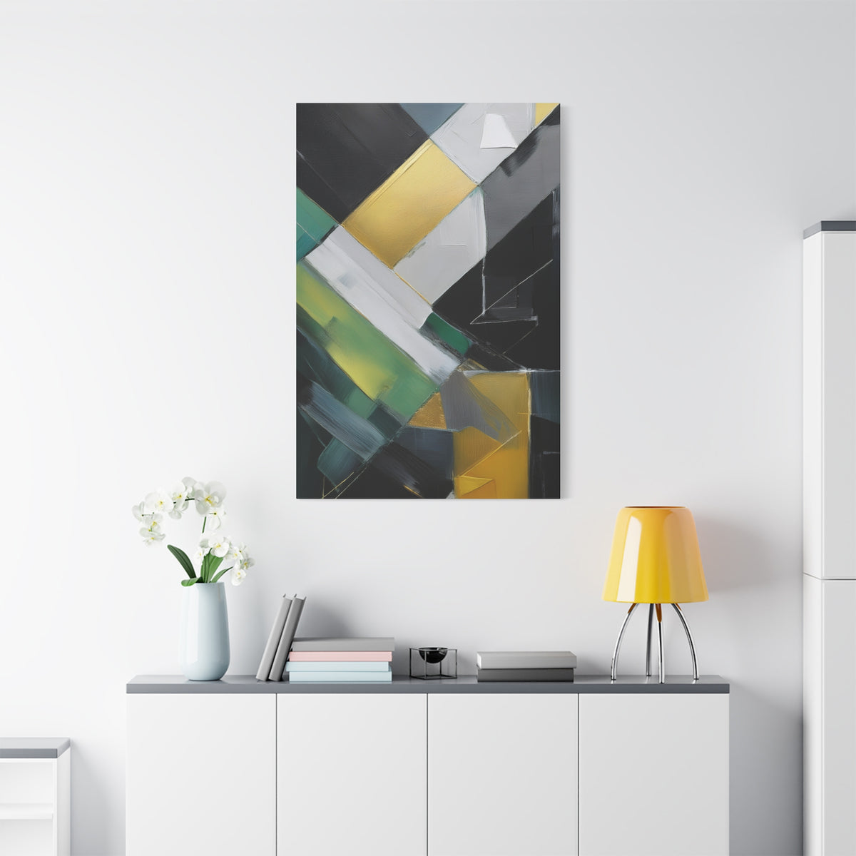 Abstract Geometric Painting Print Canvas 20x24,20x30,24x30 24x32,24x36,30x40 32x48,36x48,40x60 Pine-Wood Inner Frame ABS-78