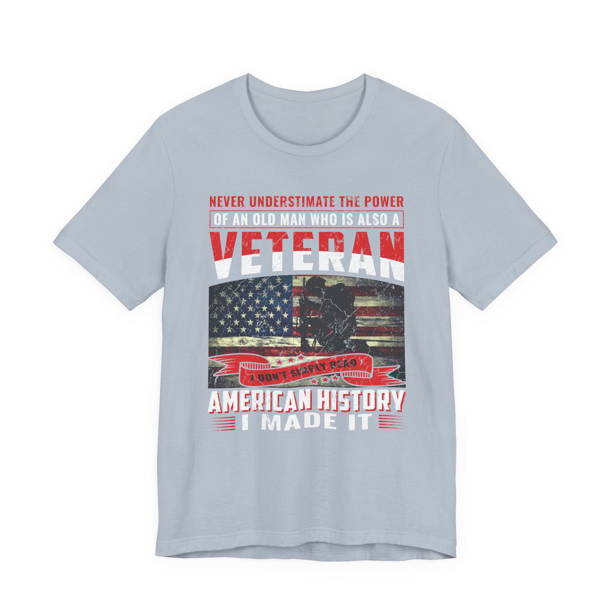 Veteran American flag T-Shirt I Made It Old Man Veteran Military Pride Unisex Cotton v32