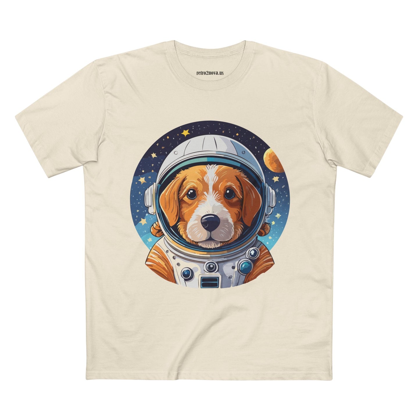 Unisex Dog Art Shirt Premium Cotton Tee With Original Retro2Nova Design From Art Collection For Everyday Comfort