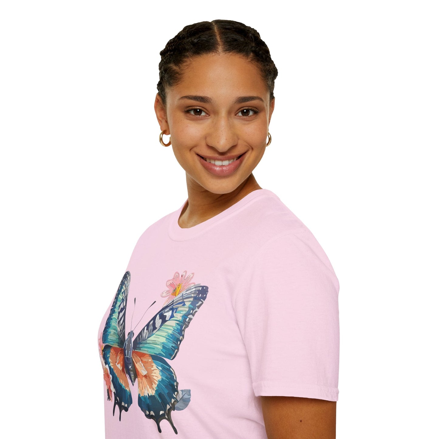 Butterfly T Shirt Unisex Cotton Tee Monarch Butterfly Design Softstyle 64000 Gildan Brand Quality