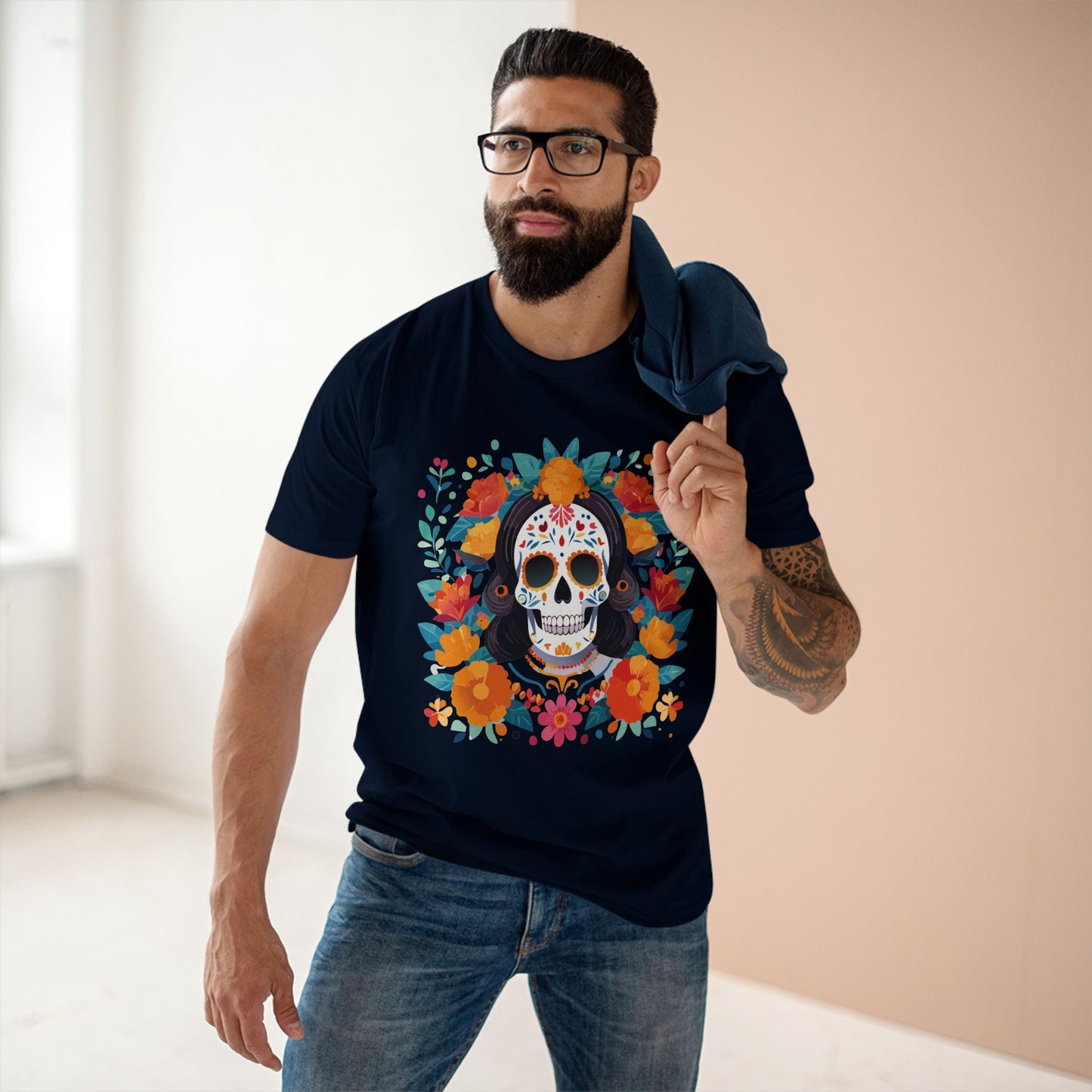 Retro2Nova Skull Shirt Unisex Skeleton Tee Premium Cotton Art Collection Design Edition