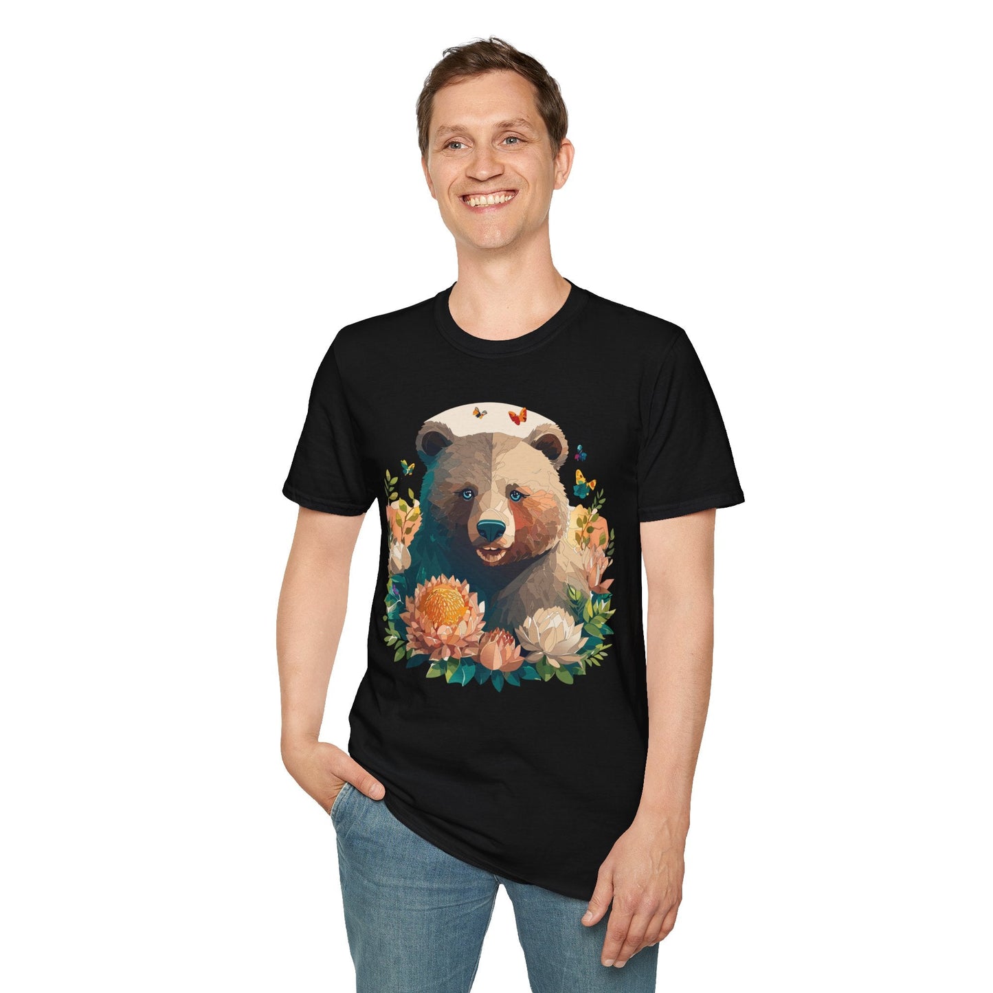 Bear T Shirt Unisex Teddy Bear Shirt Softstyle 100 Percent Ring Spun Cotton Tee Essentials