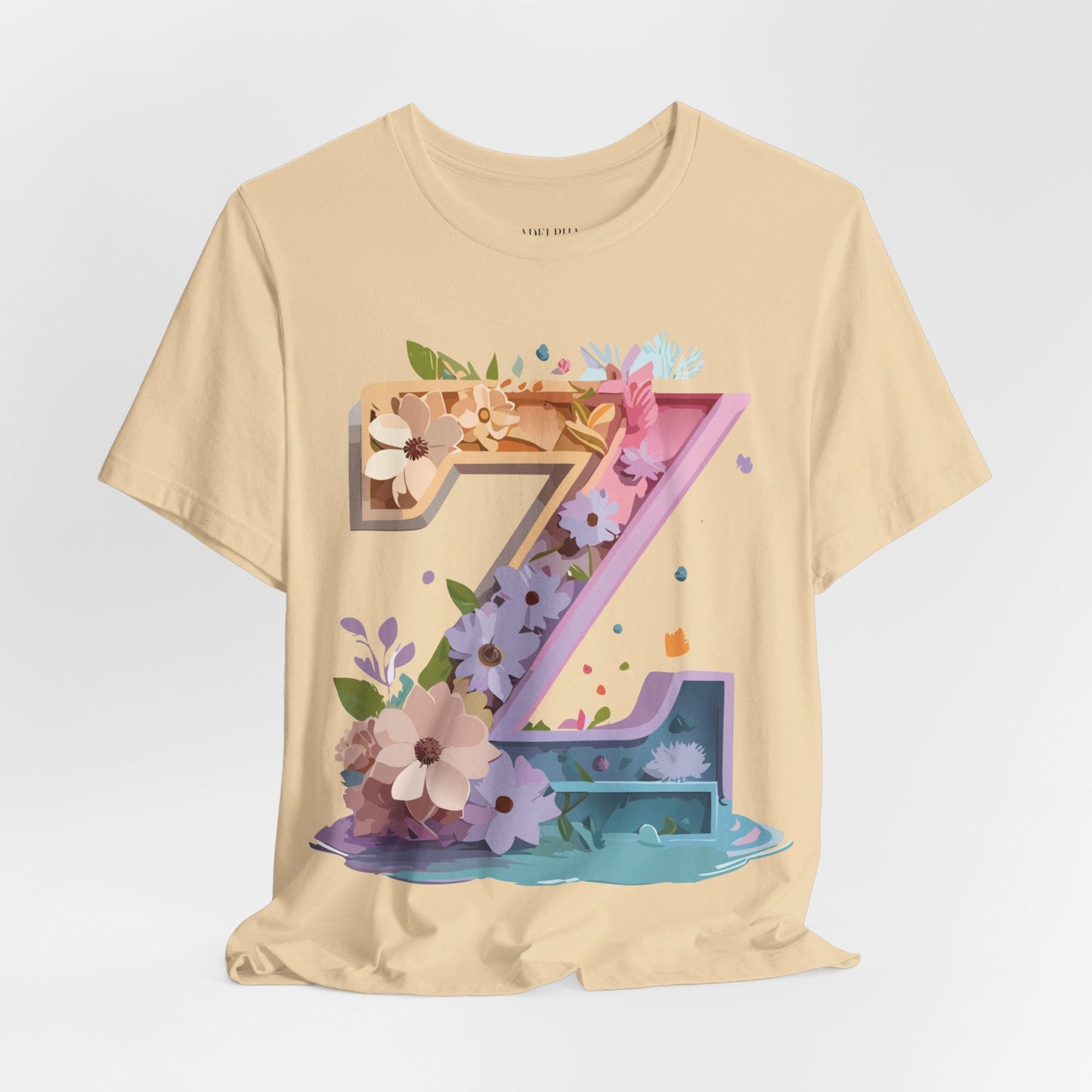 Letter Z Shirt Unisex Graphic Tee By Adelpha Vintage Inspired Jersey Short Sleeve